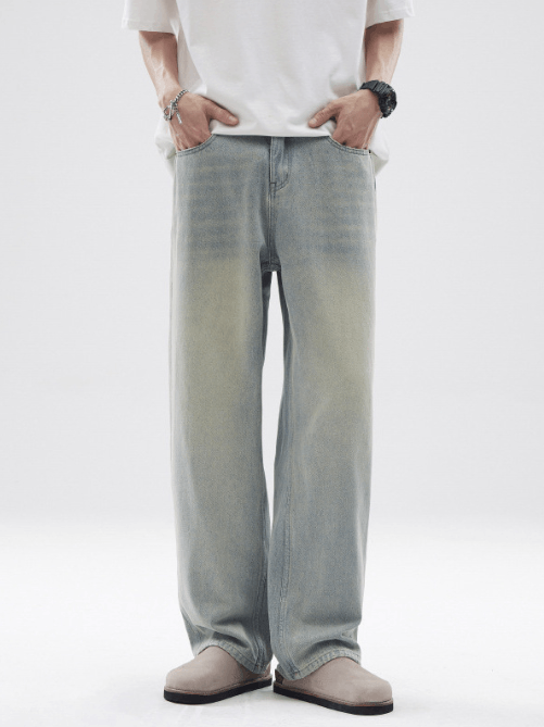 Japanese Brand × Jean American retro light color cleanfit washed distressed jeans Size US 32 / EU 48 - 1 Thumbnail