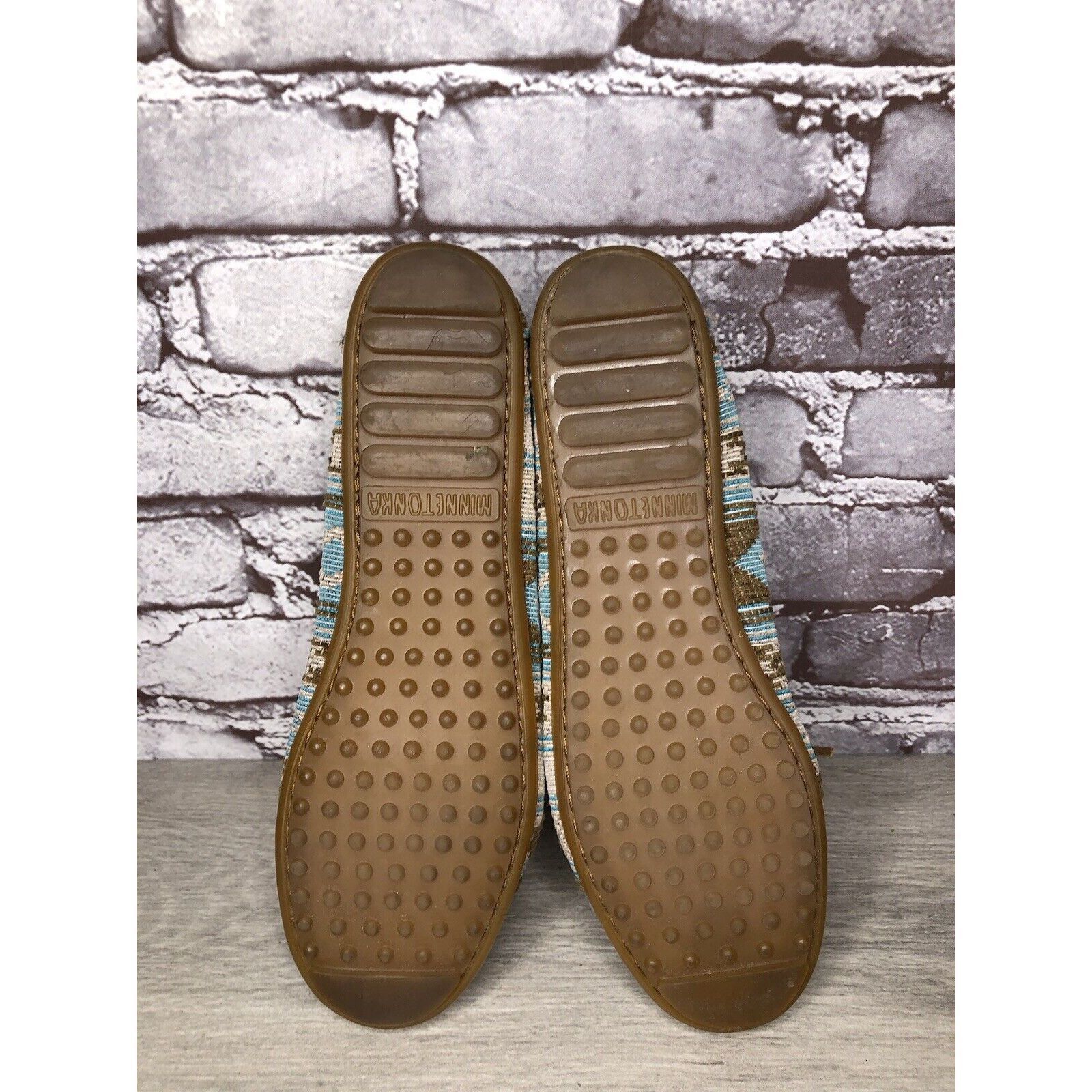 Minnetonka Minnetonka Blue Aztec Southwest Lace Bow Moccasins Shoes Wom Size US 9 / IT 39 - 9 Thumbnail