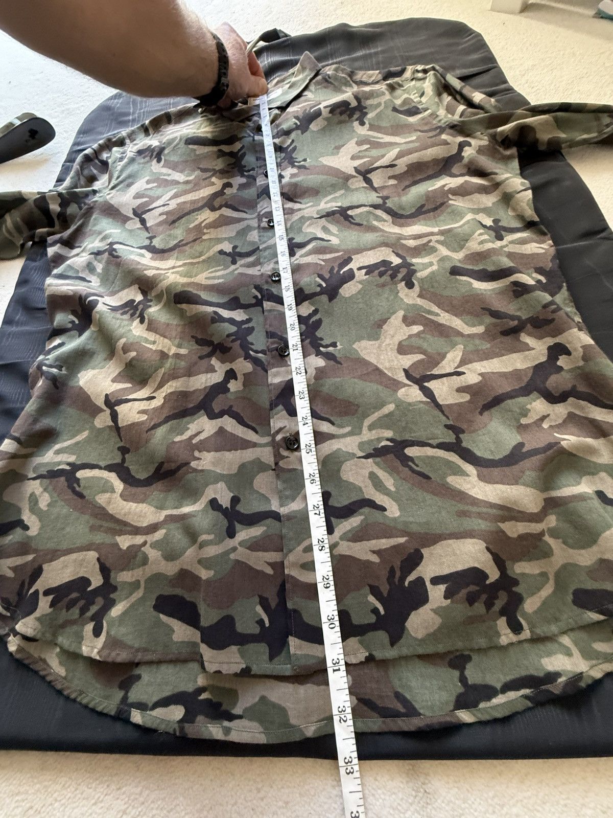 Saint Laurent Paris SS16 Saint Laurent camouflage camo shirt 😍 Hedi Slimane 41 Size US L / EU 52-54 / 3 - 8 Thumbnail