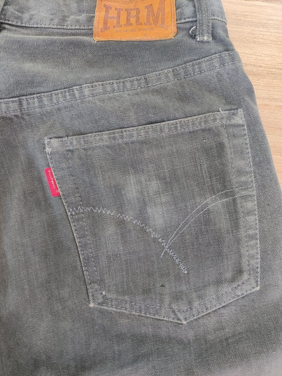 HOLLYWOOD RANCH MARKET Vintage Selvedge Hr Market Custom Patchwork Denim Jeans Size US 31 - 16 Thumbnail