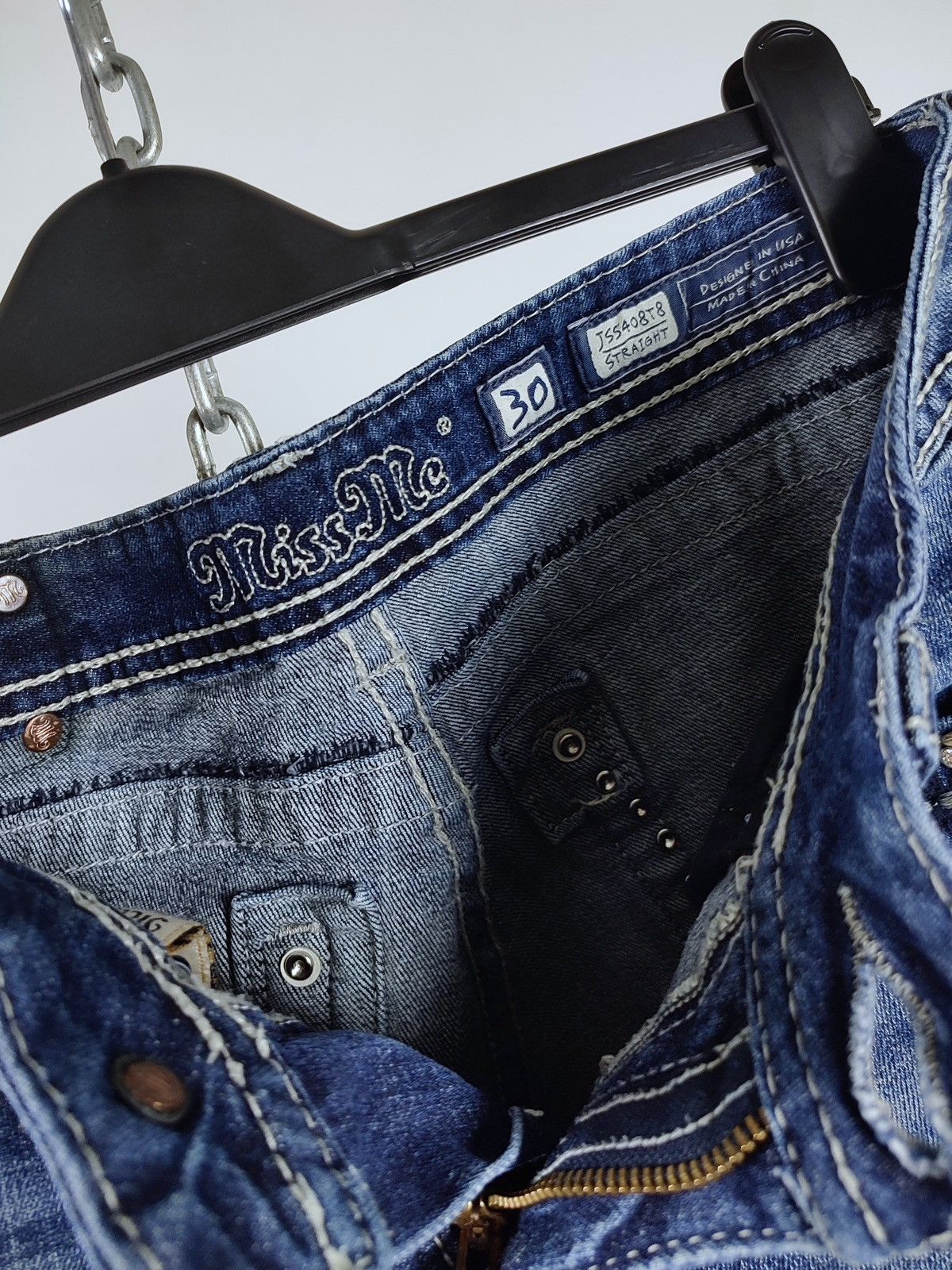 Miss Me Y2K Miss Me Rhinestones Embroidered Denim Jeans Size 30" / US 8 / IT 44 - 7 Thumbnail