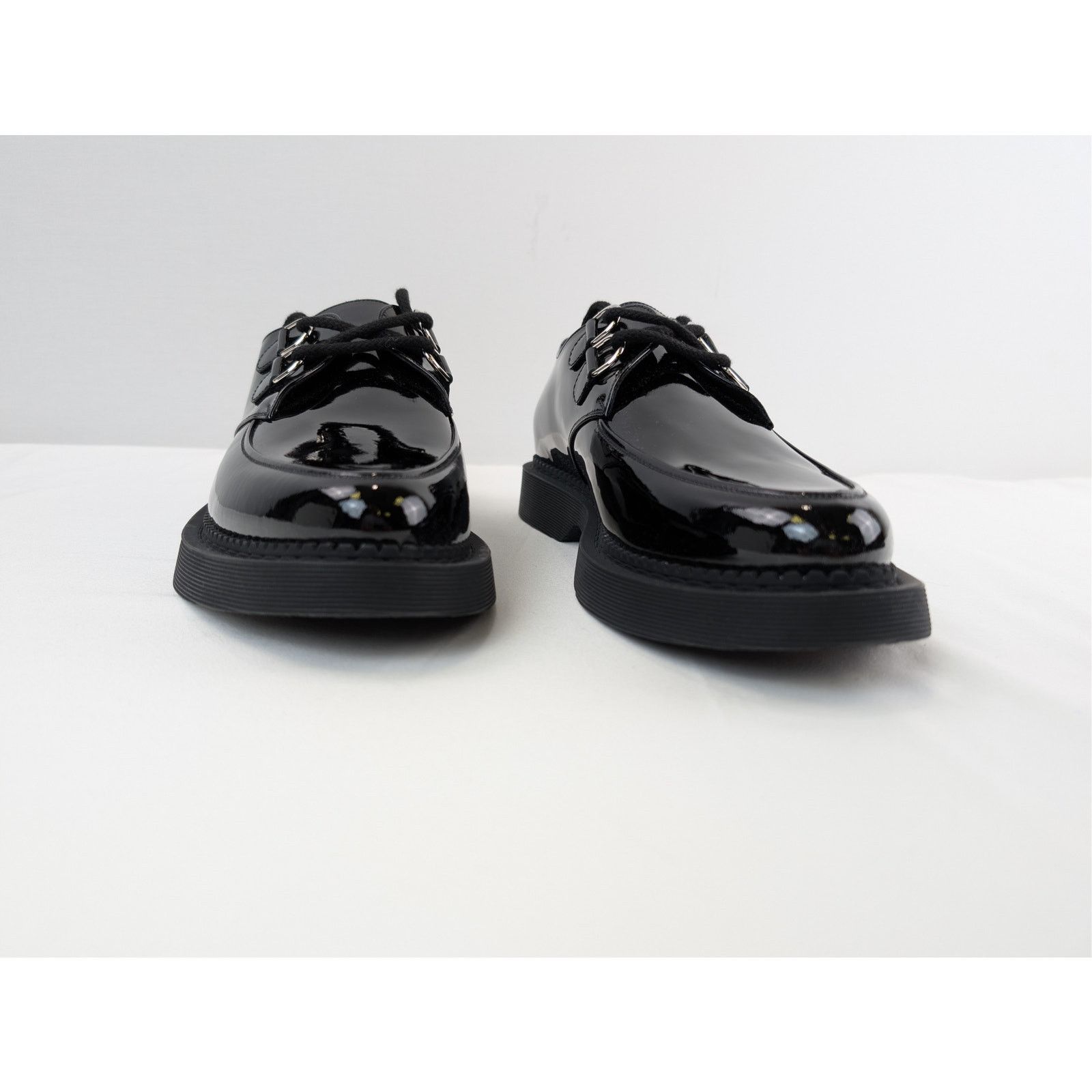 Saint Laurent Paris o1rshd1 Shiny Patent Leather Teddy Derby Shoes Boots Black Size US 12 / EU 45 - 6 Thumbnail