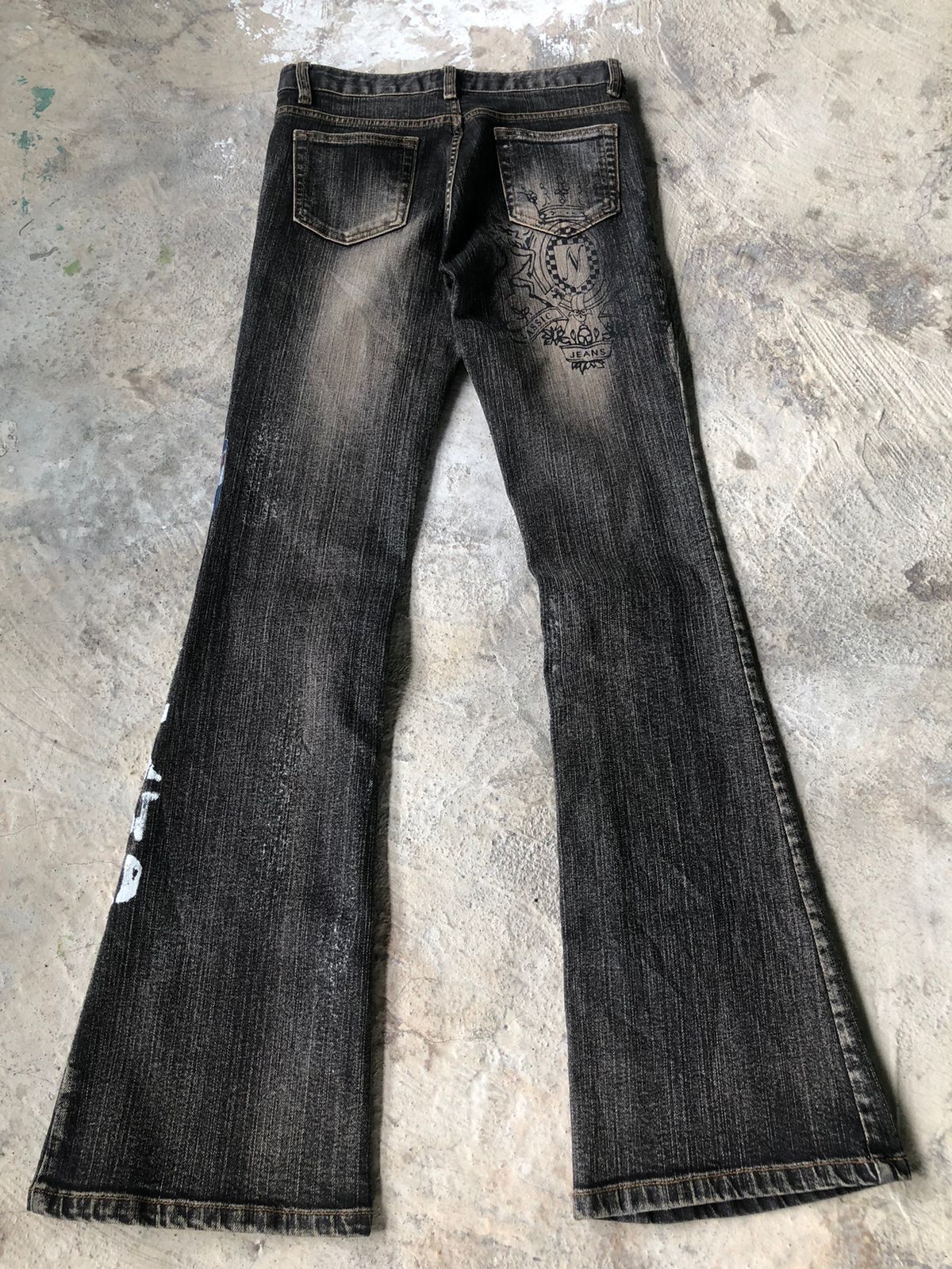 Japanese Brand British Punk Flared Jeans Size US 29 - 6 Thumbnail