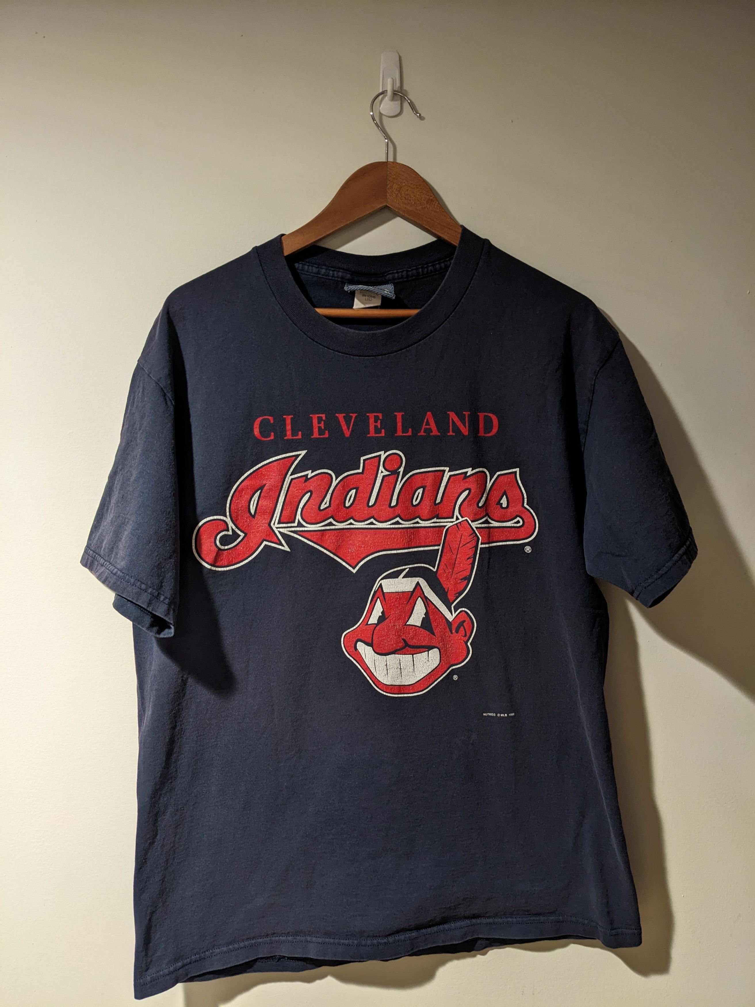 MLB × Vintage Vintage 1996 Cleveland Indians MLB Baseball Sports T-Shirt Size US L / EU 52-54 / 3 - 1 Thumbnail
