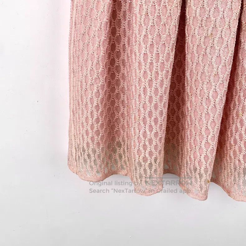 Dior Dior Light pink hollow embroidery round-neck sleeveless kn Size XS / US 0-2 / IT 36-38 - 4 Thumbnail