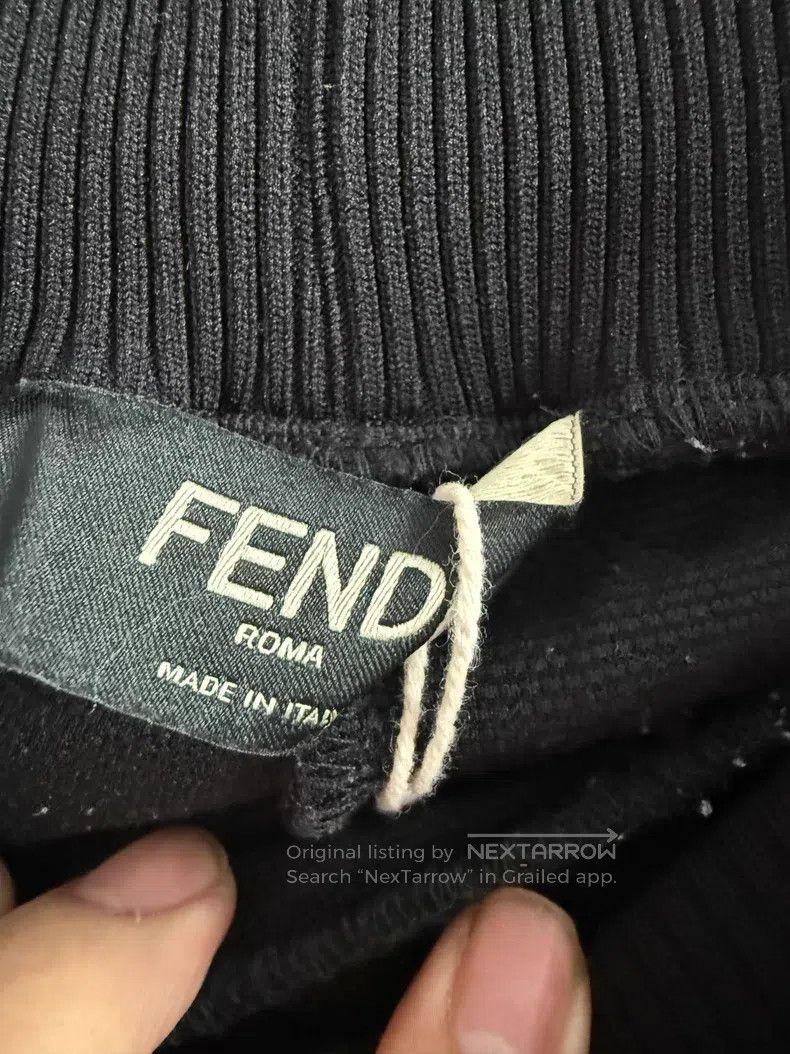 Fendi Fendi Men's drawstring pants, black, full-body double F em Size US 30 / EU 46 - 2 Thumbnail