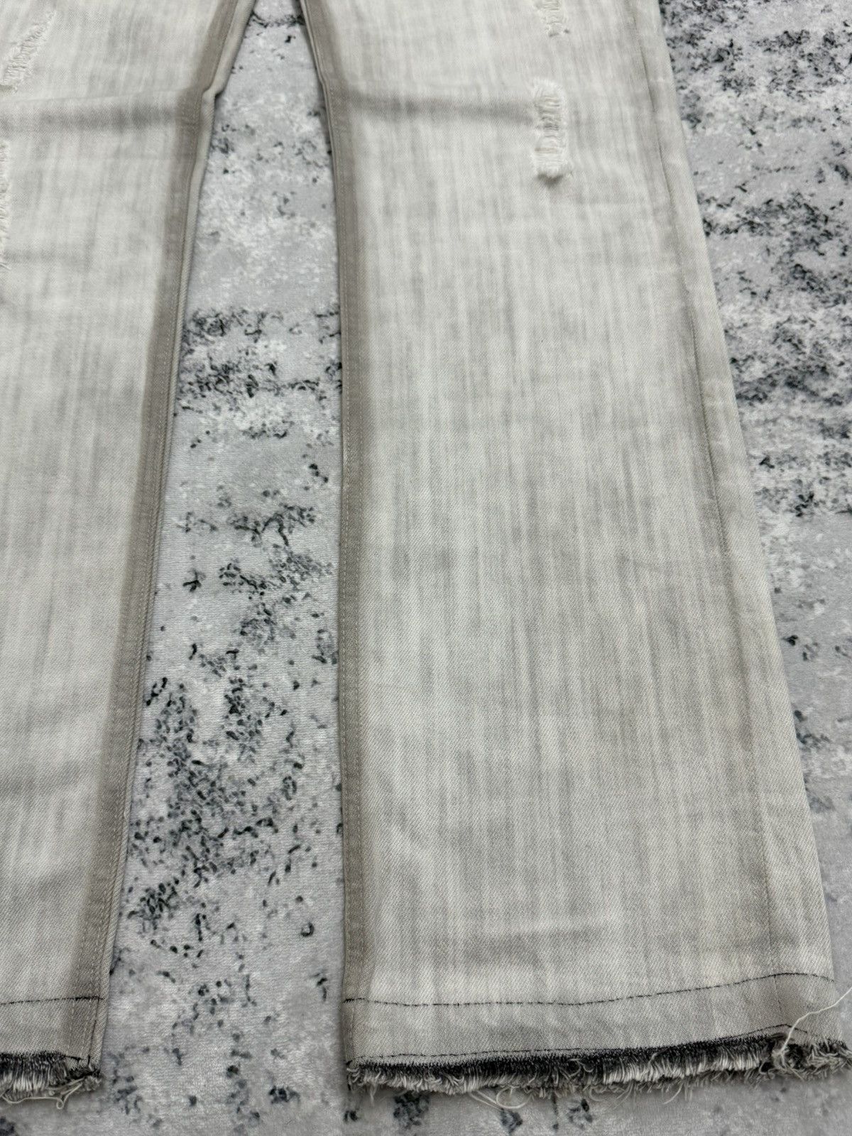DKNY DKNY Double Waist Studs Released Hem Y2K Grey Straight Jeans Size US 32 / EU 48 - 8 Thumbnail