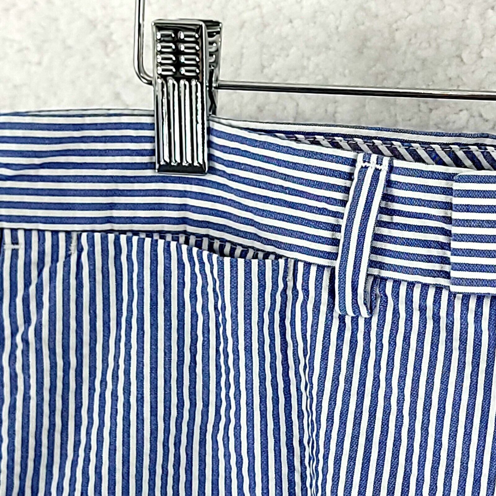 Polo Ralph Lauren Polo Ralph Lauren Suffield Fit Blue White Striped Seersucker Size US 36 / EU 52 - 3 Thumbnail