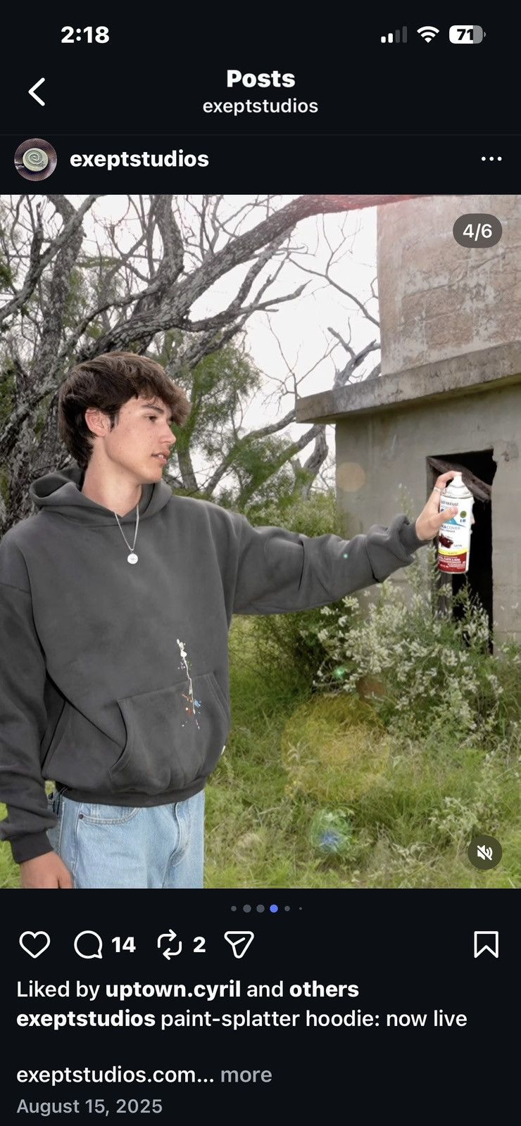 Other Exept Studios Paint Splatter Hoodie Size US XS / EU 42 / 0 - 5 Thumbnail