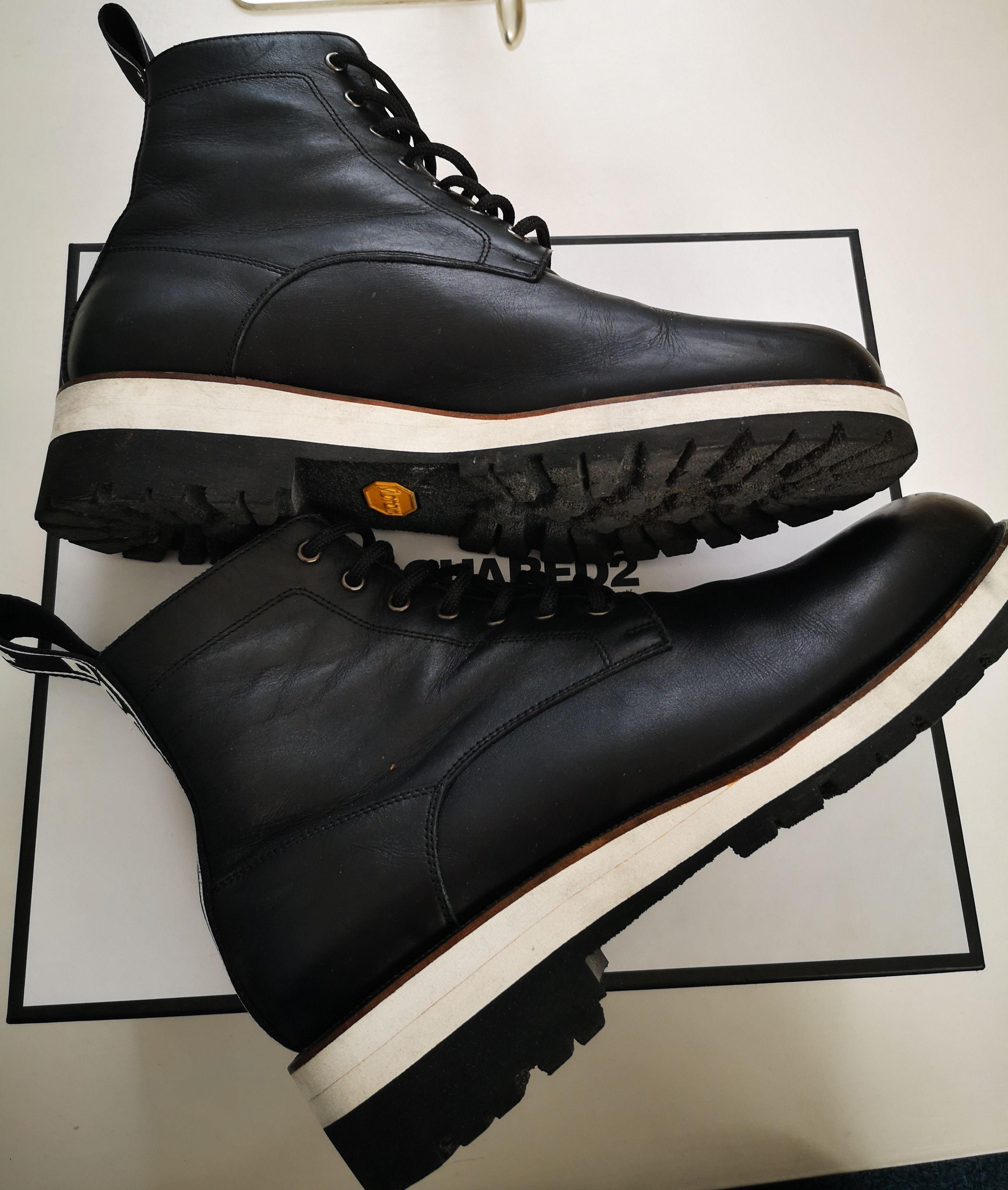 Dsquared2 DSQUARED2 FLAT ANKLE BOOTS BRICK WINTER BOOTS LEATHER SZ. 45 Size US 12 / EU 45 - 8 Thumbnail