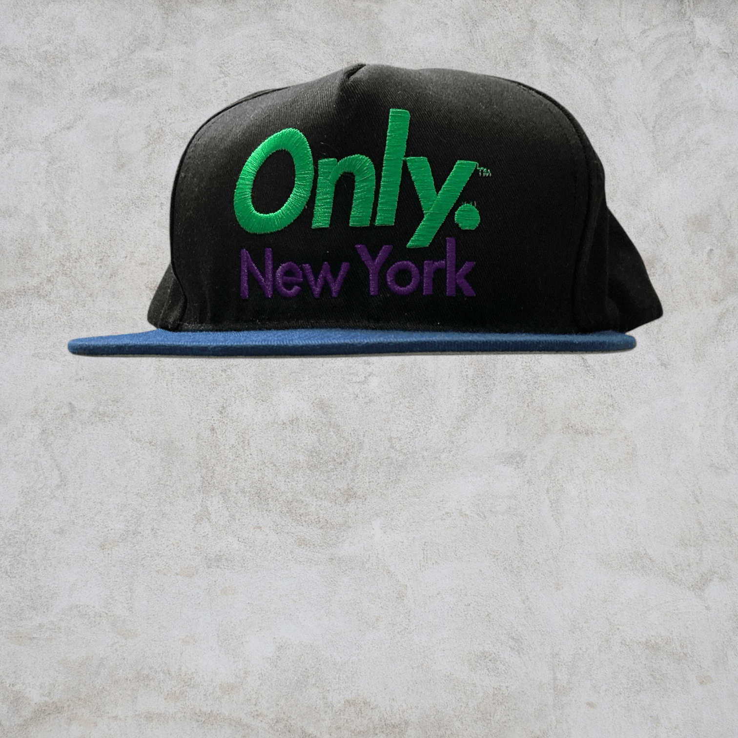 Only NY Logo 5-Panel Snapback Hat Black Blue Made In Usa, Men's — image 5 of 5
