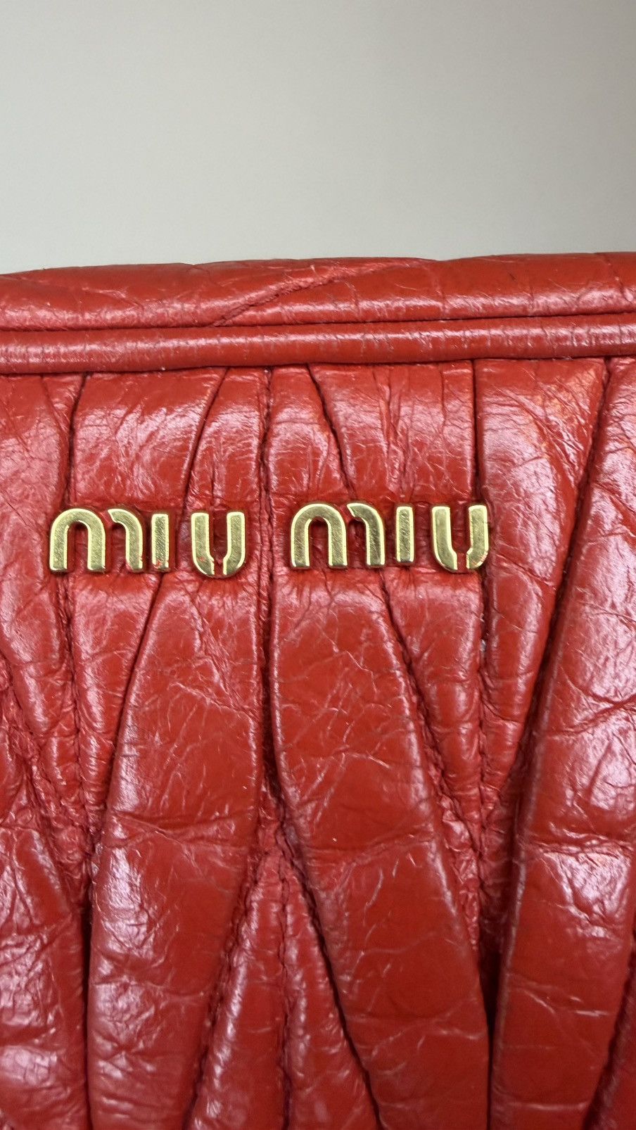 Miu Miu Miu Miu Red Matelasse Leather Belt Bag Size ONE SIZE - 3 Thumbnail