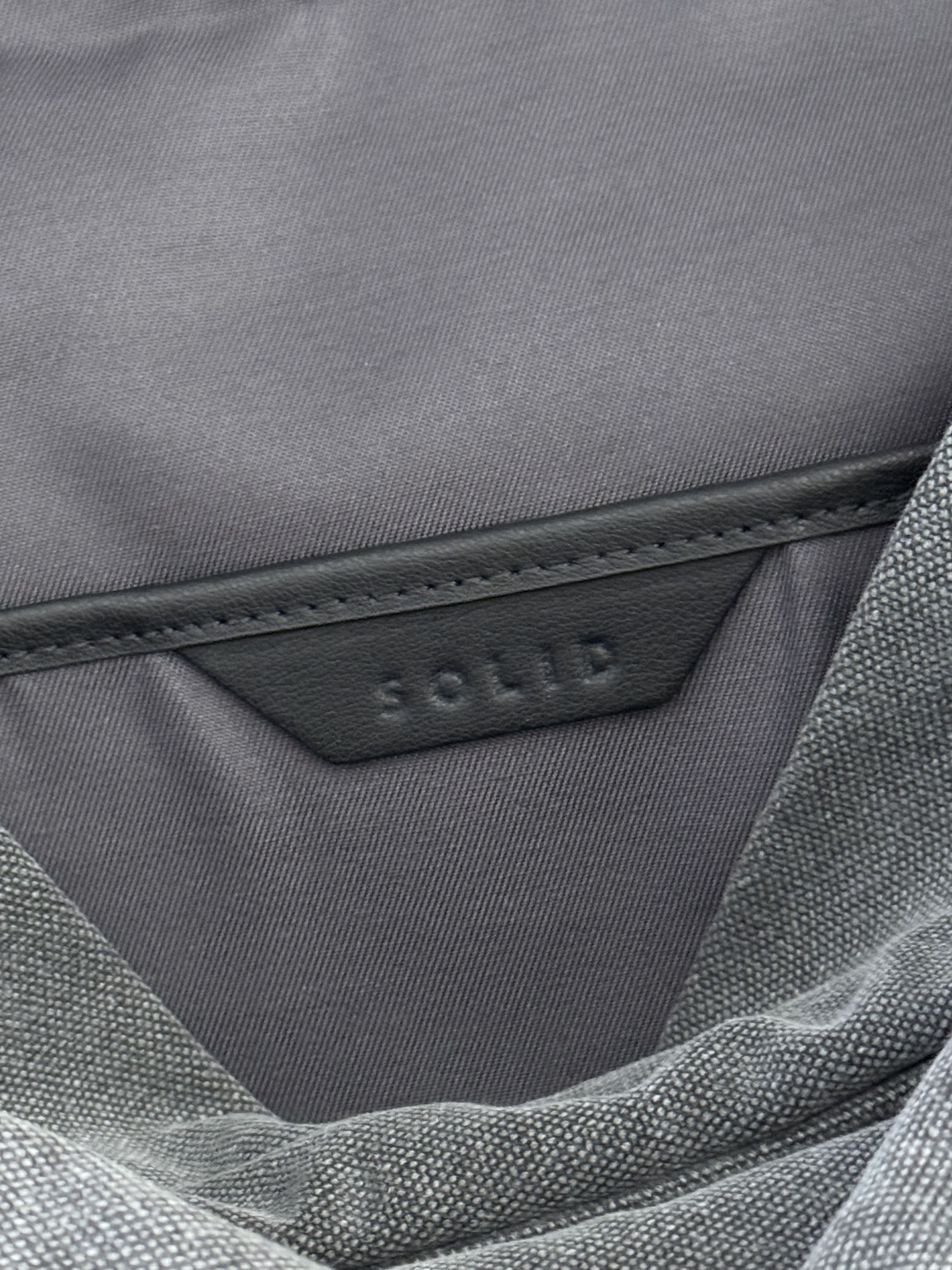 Solid Homme Solid Homme Gray Canvas Washed Crossbody Bag Size ONE SIZE - 5 Thumbnail