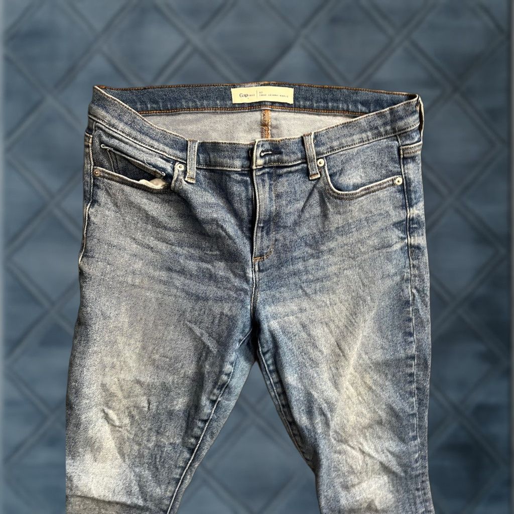 Gap Gap Jeans Women True Skinny Ankle Blue Wash Denim Stretch Pocket Zip Rise Mid Size 32 32 in 30.5 in Inseam Light Wash Size 24" / US 00 / IT 34 - 1 Thumbnail