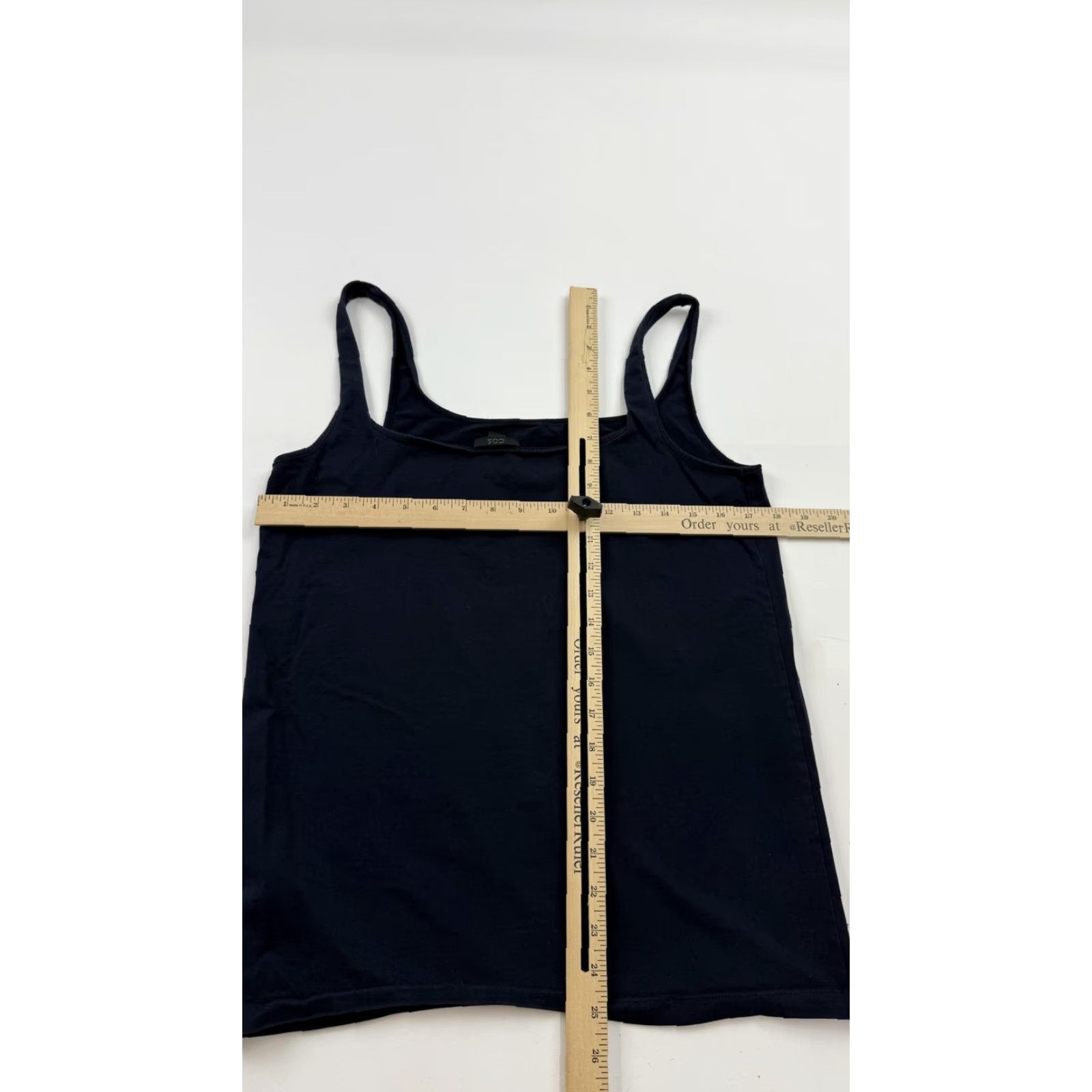 Cos COS Tank Top Women Large Black Spaghetti Strap Camisole Minimalist Scoop Neck Sleeveless Shirt 90s? Size L / US 10 / IT 46 - 5 Thumbnail