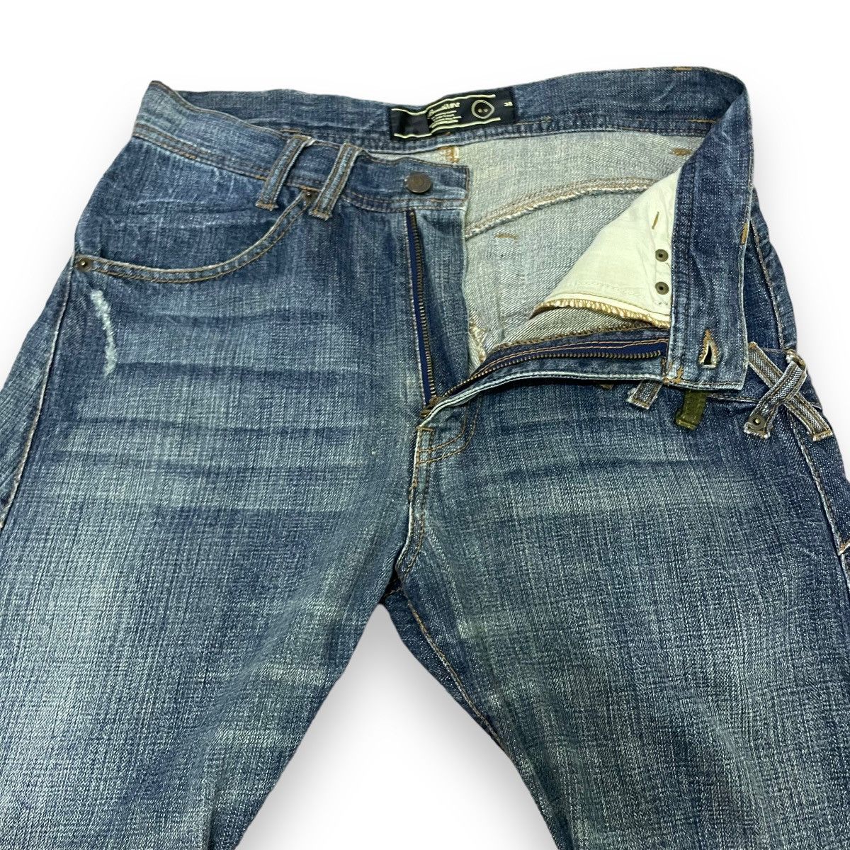 Le Grande Bleu (L.G.B.) 🇯🇵 BREATHMINT BRTHBREATH NATIVE DOUBLE WAIST DENIIM PANTS Size US 29 - 6 Thumbnail