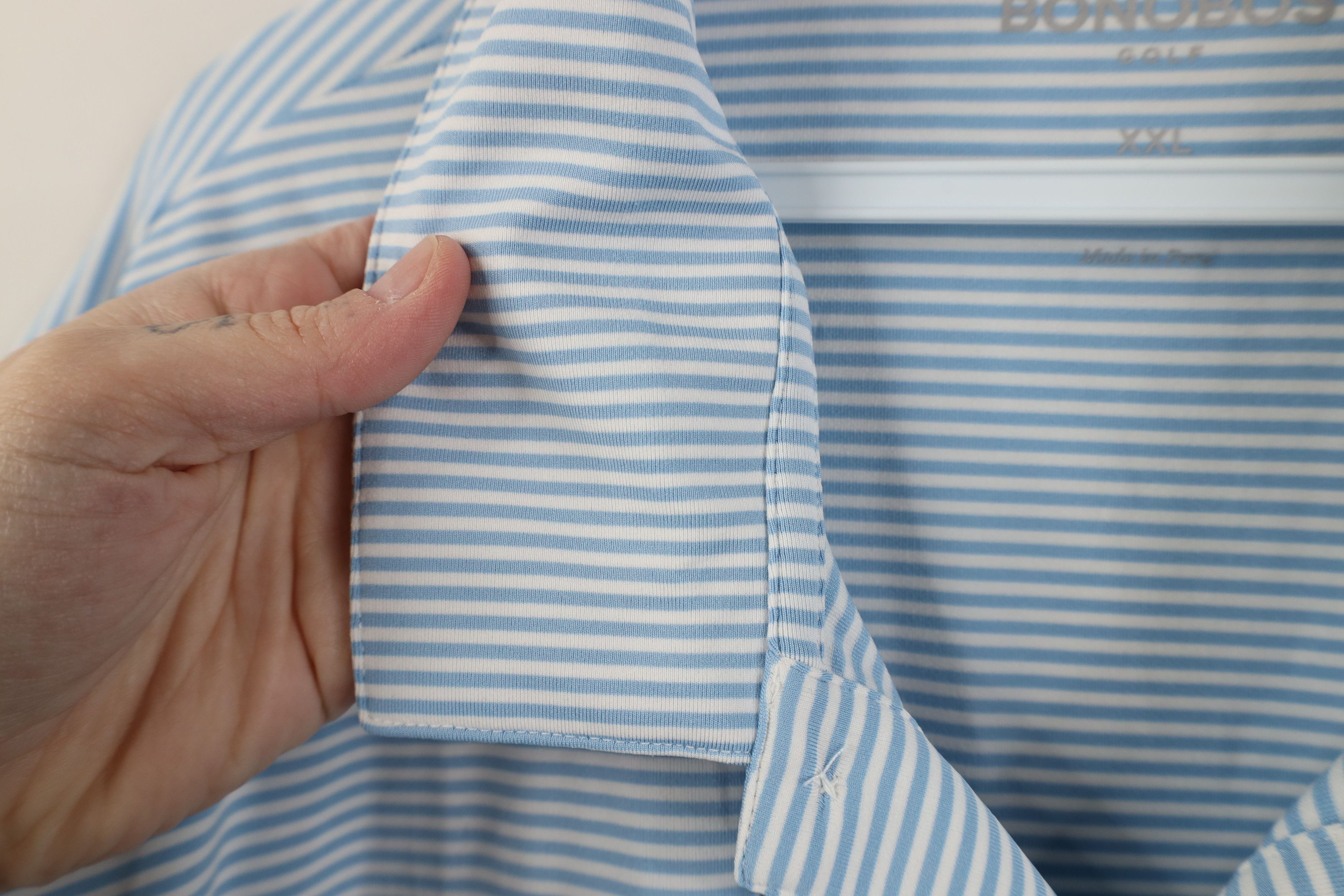 Bonobos Bonobos Golf Fit Stretch Striped Collared Polo Shirt Blue Size US XXL / EU 58 / 5 - 7 Thumbnail
