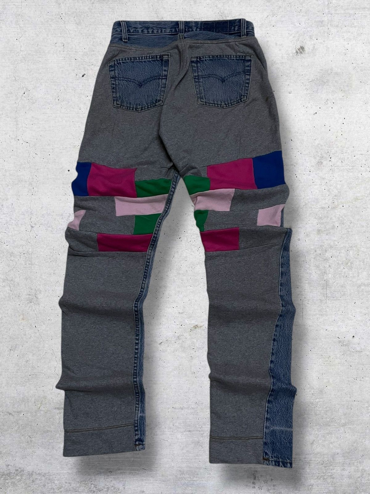 Japanese Brand H&+KB VINTAGE 1990S JAPAN DESIGNER DENIM REBUILD SWEATPANT Size US 28 / EU 44 - 7 Thumbnail
