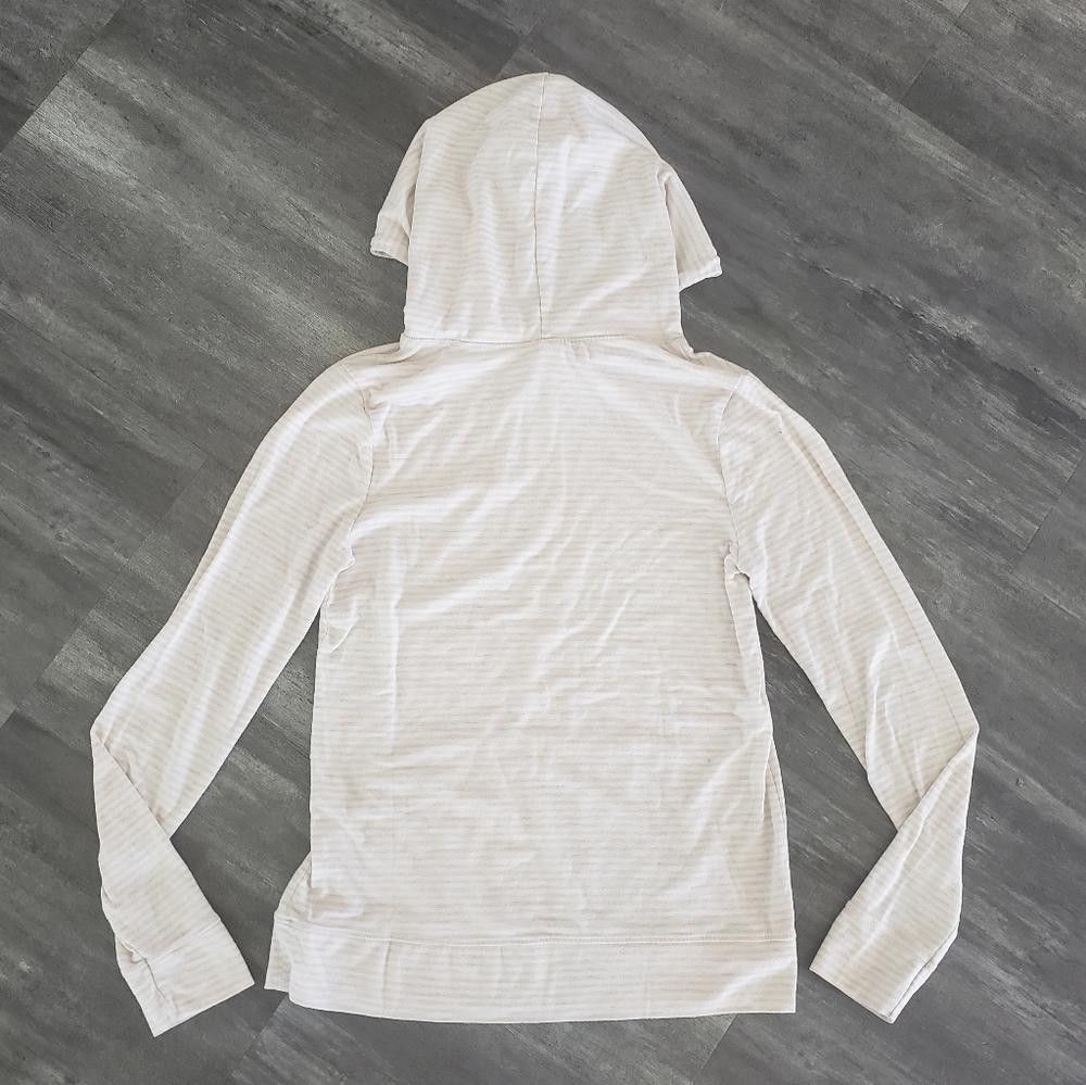 Old Navy White Beige Striped Old Navy Hoodie Size XS / US 0-2 / IT 36-38 - 2 Thumbnail