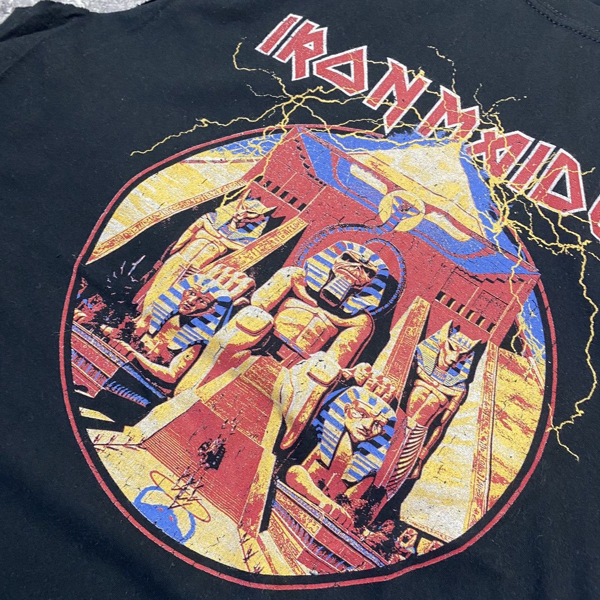 Band Tees × Vintage Vintage Iron Maiden Big Pharaoh Logo rock band sleeveless Size US L / EU 52-54 / 3 - 4 Thumbnail