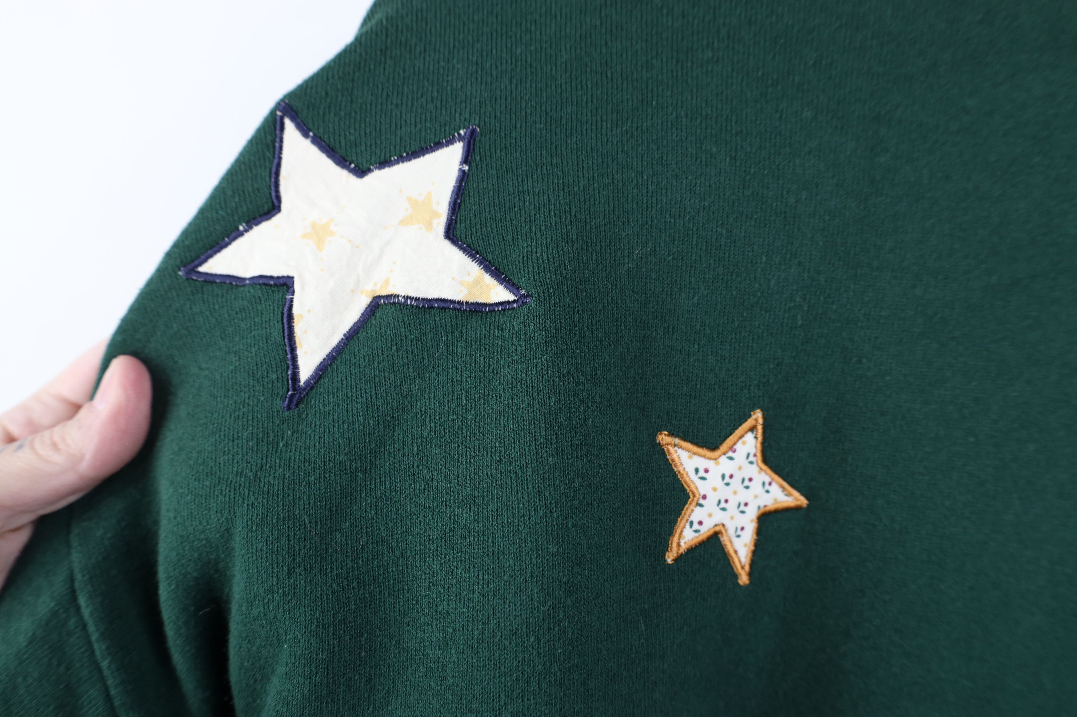 Vintage Vintage 90s Patchwork Angel Star Cardigan Sweatshirt USA Size XL / US 12-14 / IT 48-50 - 12 Thumbnail