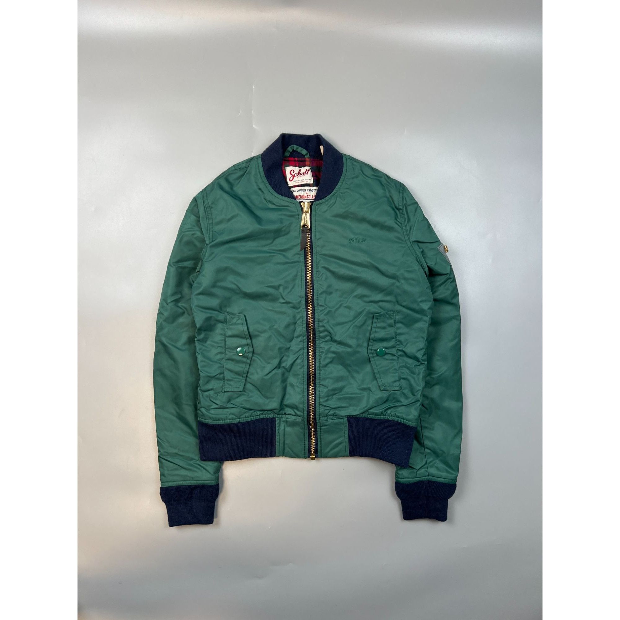 Schott Schott NYC Nylon Bomber Jacket (Y0665) Size S / US 4 / IT 40 - 1 Thumbnail