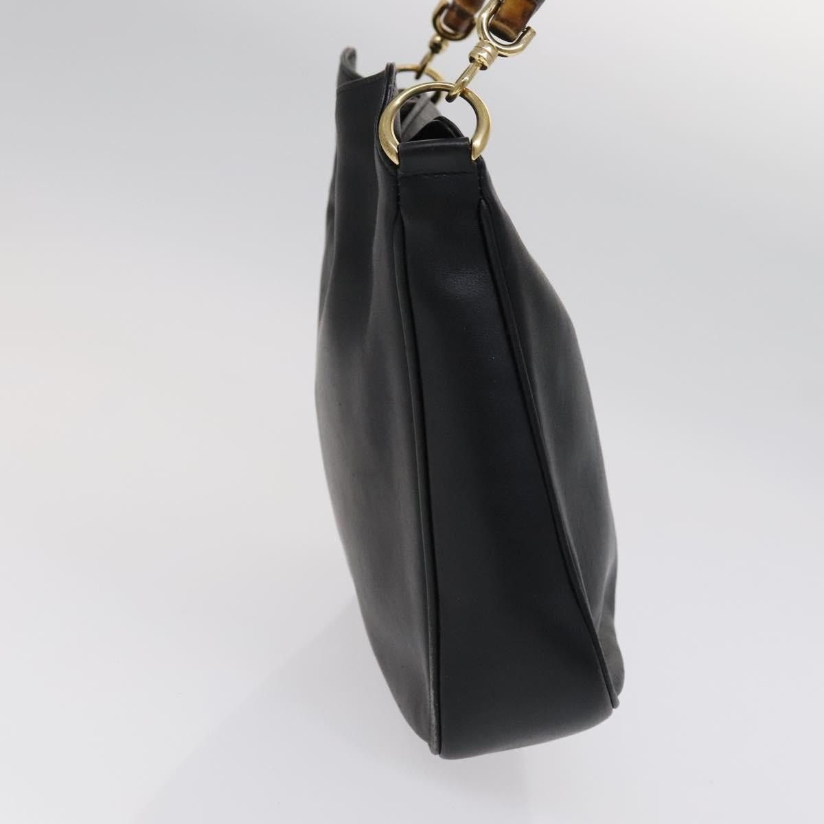 Gucci GUCCI Bamboo Handbag Leather Black Gold 001 2113 001 2113 Size ONE SIZE - 5 Thumbnail