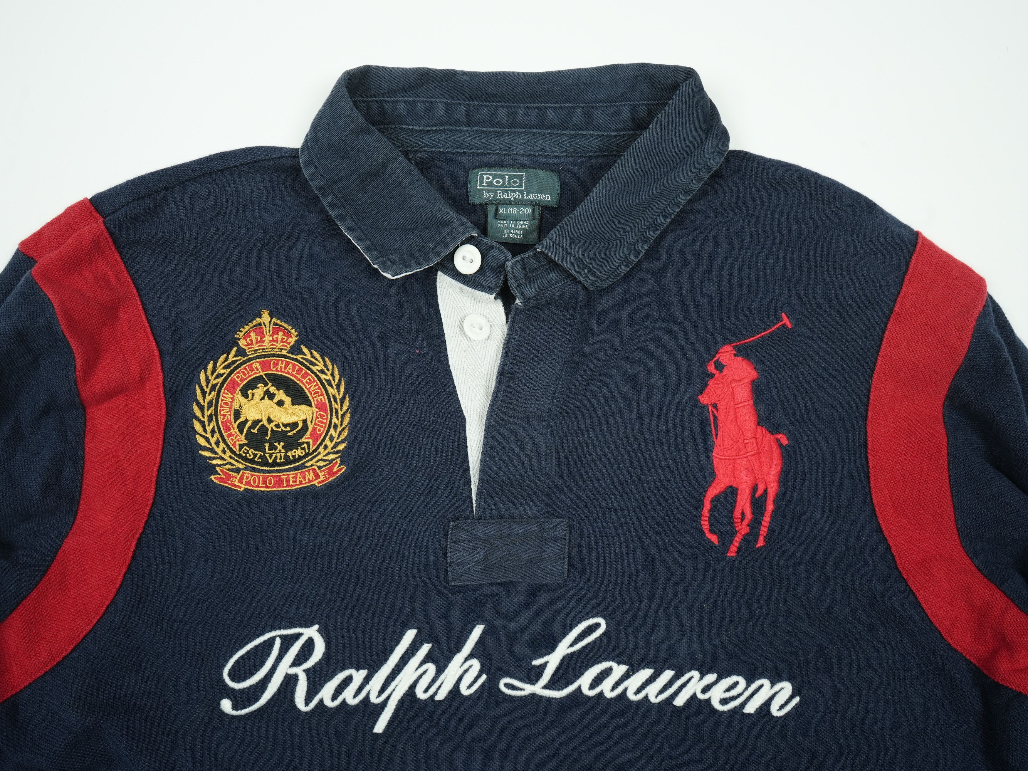 Polo Ralph Lauren Rare Vintage Polo Ralph Lauren Big Pony Olympic Shirt Size US XL / EU 56 / 4 - 2 Thumbnail