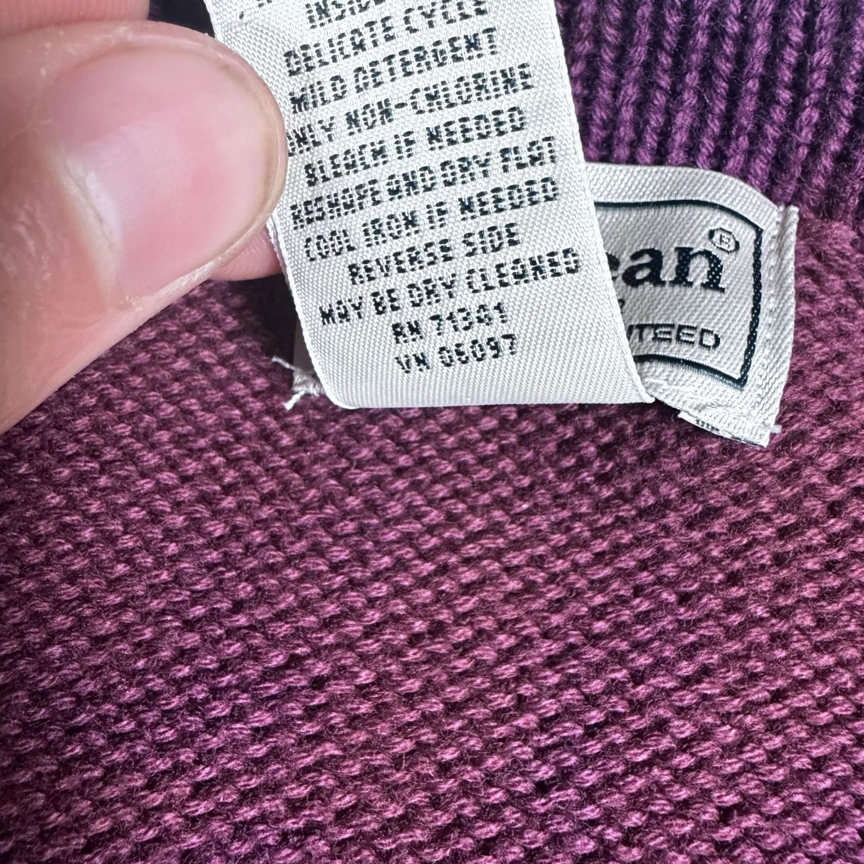 Vintage VINTAGE L.L.Bean Cardigan Sweater Womens XL Purple Button Front Pockets Size XL / US 12-14 / IT 48-50 - 4 Thumbnail