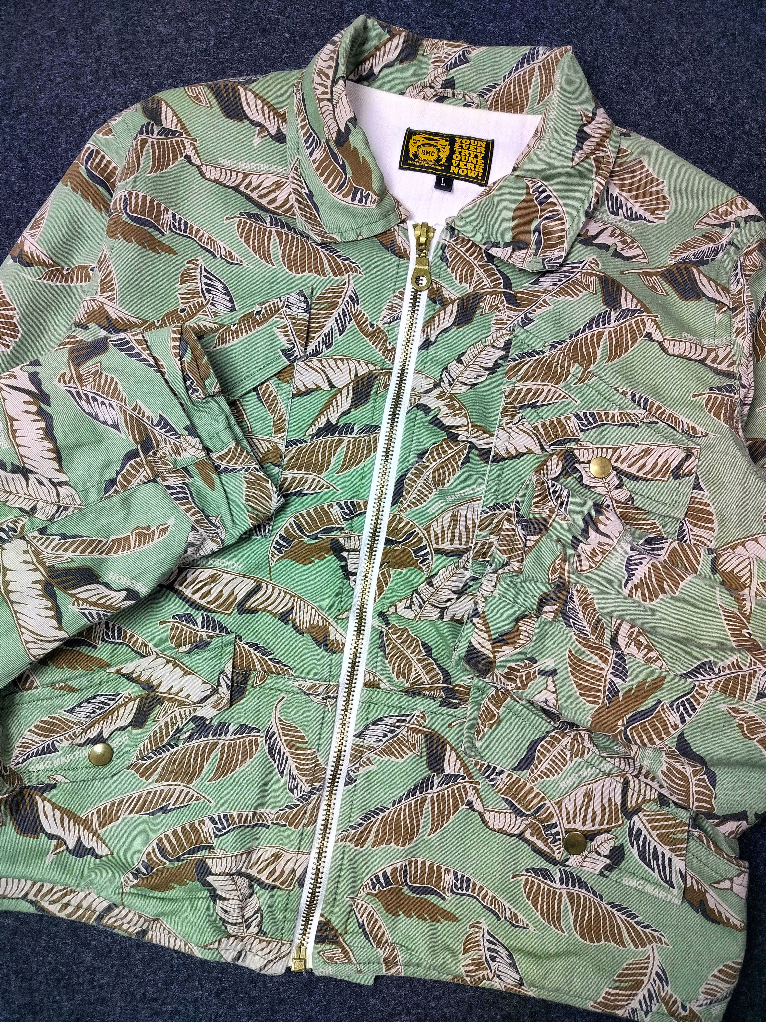 RMC Jeans RMC Mens Leaf Camo Cotton Jacket Size US L / EU 52-54 / 3 - 7 Thumbnail