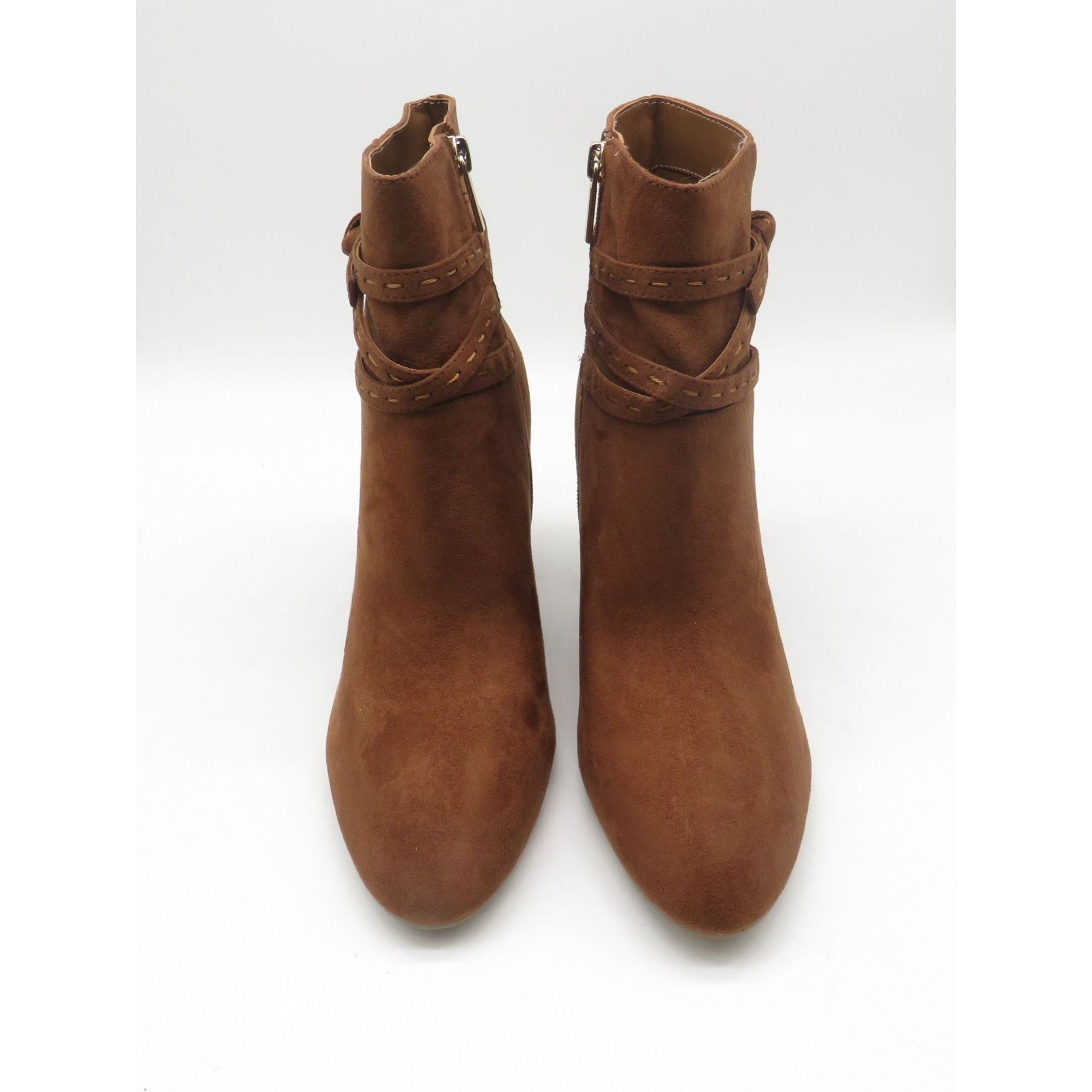 Other Bandolino Womens Dark Natural Suede Ankle Boots Block Heel 9 Size US 9.5 / IT 39.5 - 3 Thumbnail