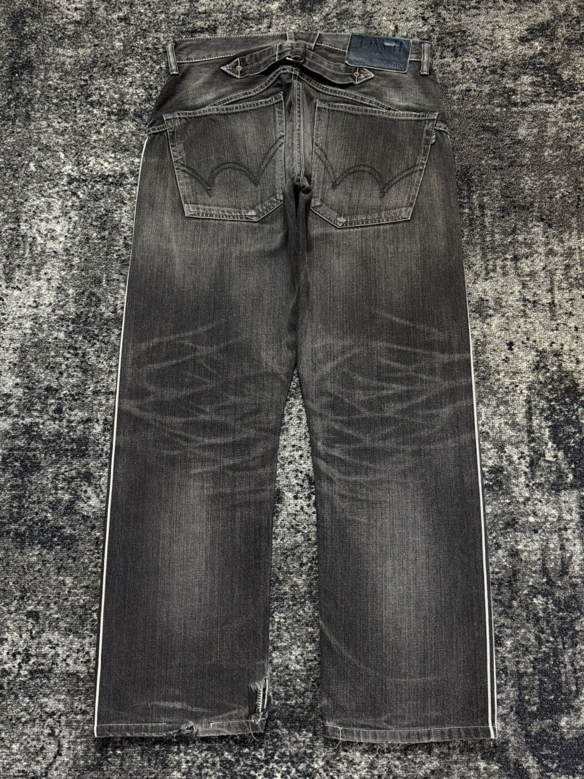 Edwin vintage Edwin Japan selvedge buckle belt denim jeans 1990s Size US 30 / EU 46 - 2 Thumbnail