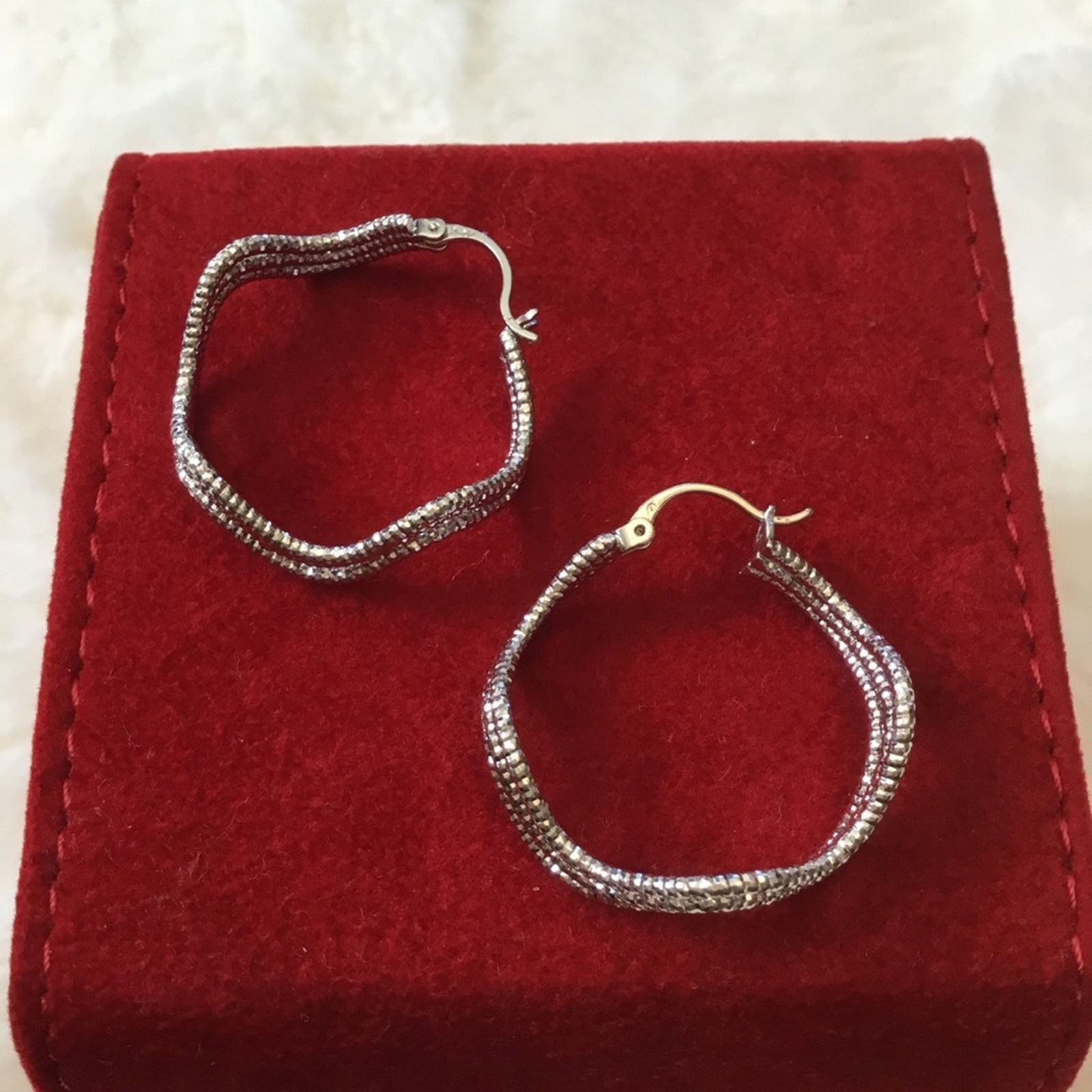 Other Silver Trio-Wave Crystals Earrings Size ONE SIZE - 2 Thumbnail
