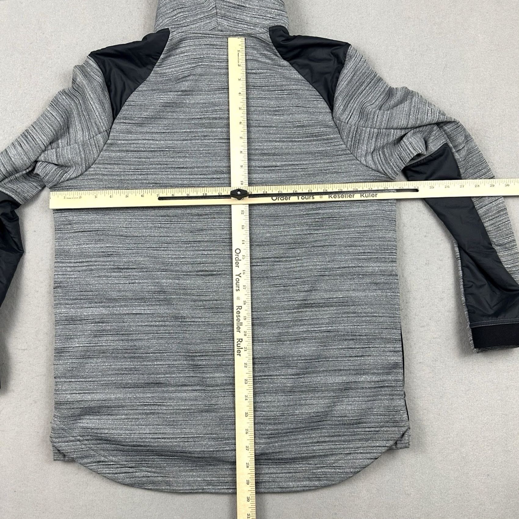 Nike Nike Jacket Men L Gray Black Hybrid Therma Fit Dri Fit Hood Full Zip Pockets Windbreaker Sports Style Mens Size US L / EU 52-54 / 3 - 5 Thumbnail