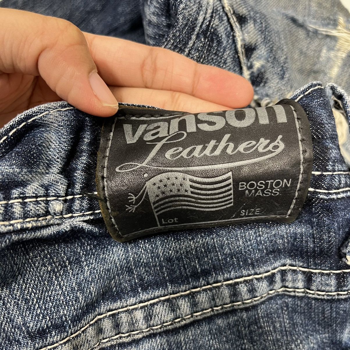 Vanson Leathers Vintage Vanson Leather Distressed Biker Jeans Size 32" / US 10 / IT 46 - 20 Thumbnail