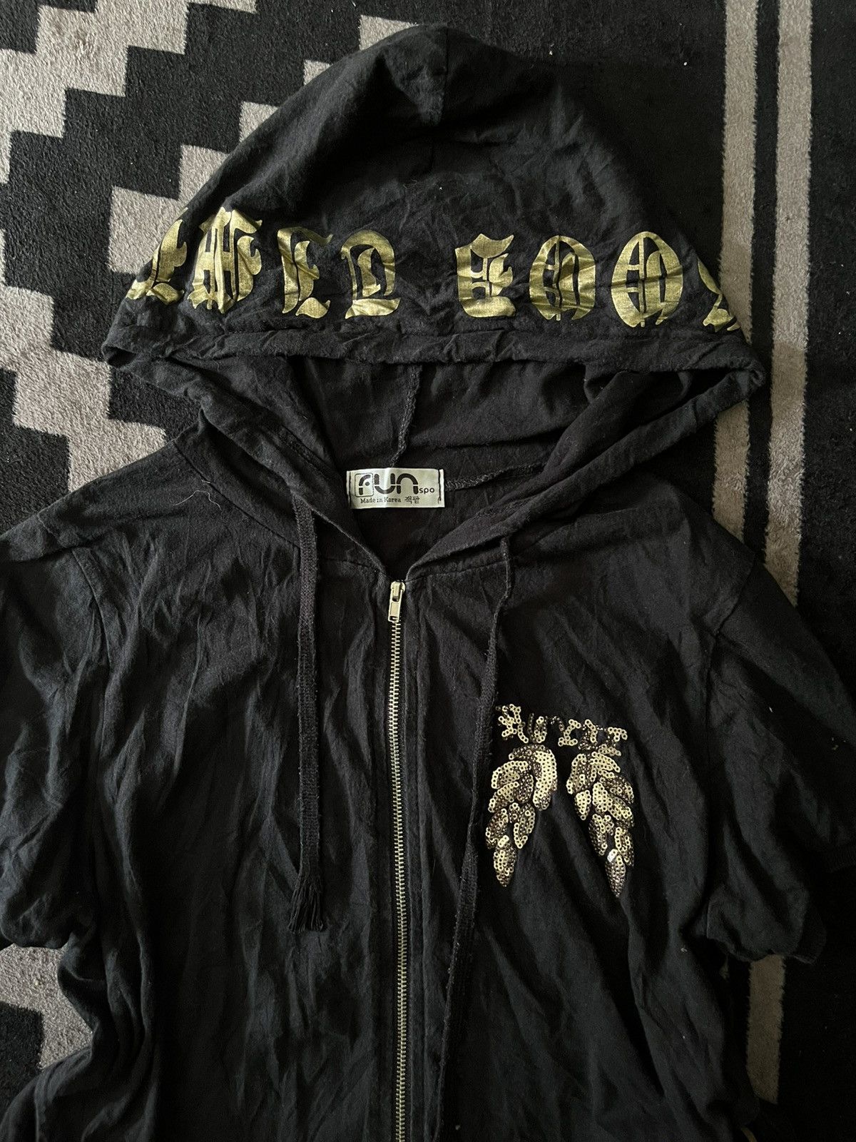 Le Grande Bleu (L.G.B.) 2000s Fun spo glitter gold vkei vest hoodie Size US S / EU 44-46 / 1 - 3 Thumbnail