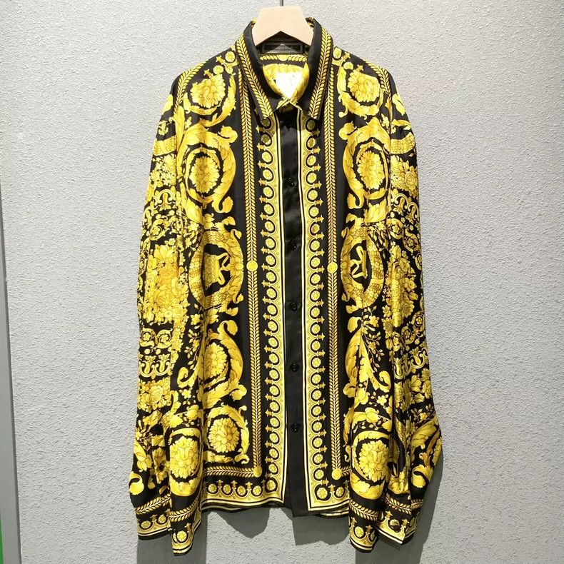 Versace Versace Baroque style full of printed silk shirts Size US S / EU 44-46 / 1 - 1 Thumbnail
