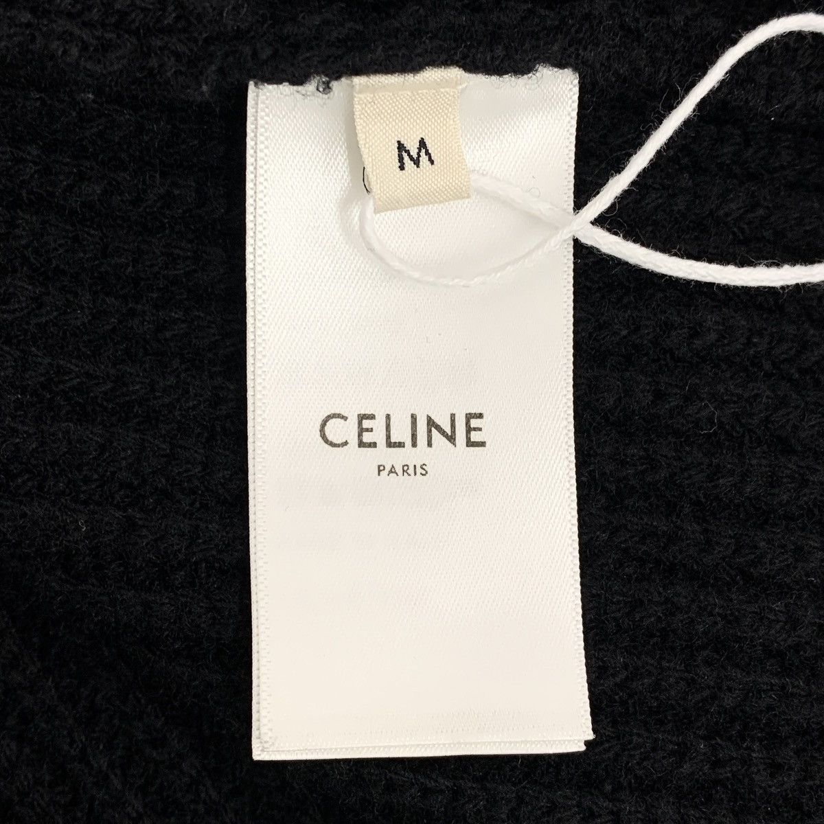 Celine Celine Black Logo Embroidered Wool Knit Sweater K26WX Size US M / EU 48-50 / 2 - 7 Thumbnail