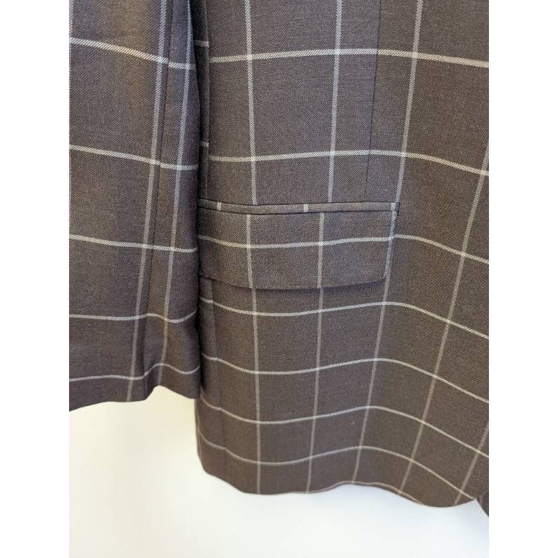 Samuelsohn Samuelsohn Earl Silk Camel Hair Windowpane Blazer 44L Size 44L - 5 Thumbnail