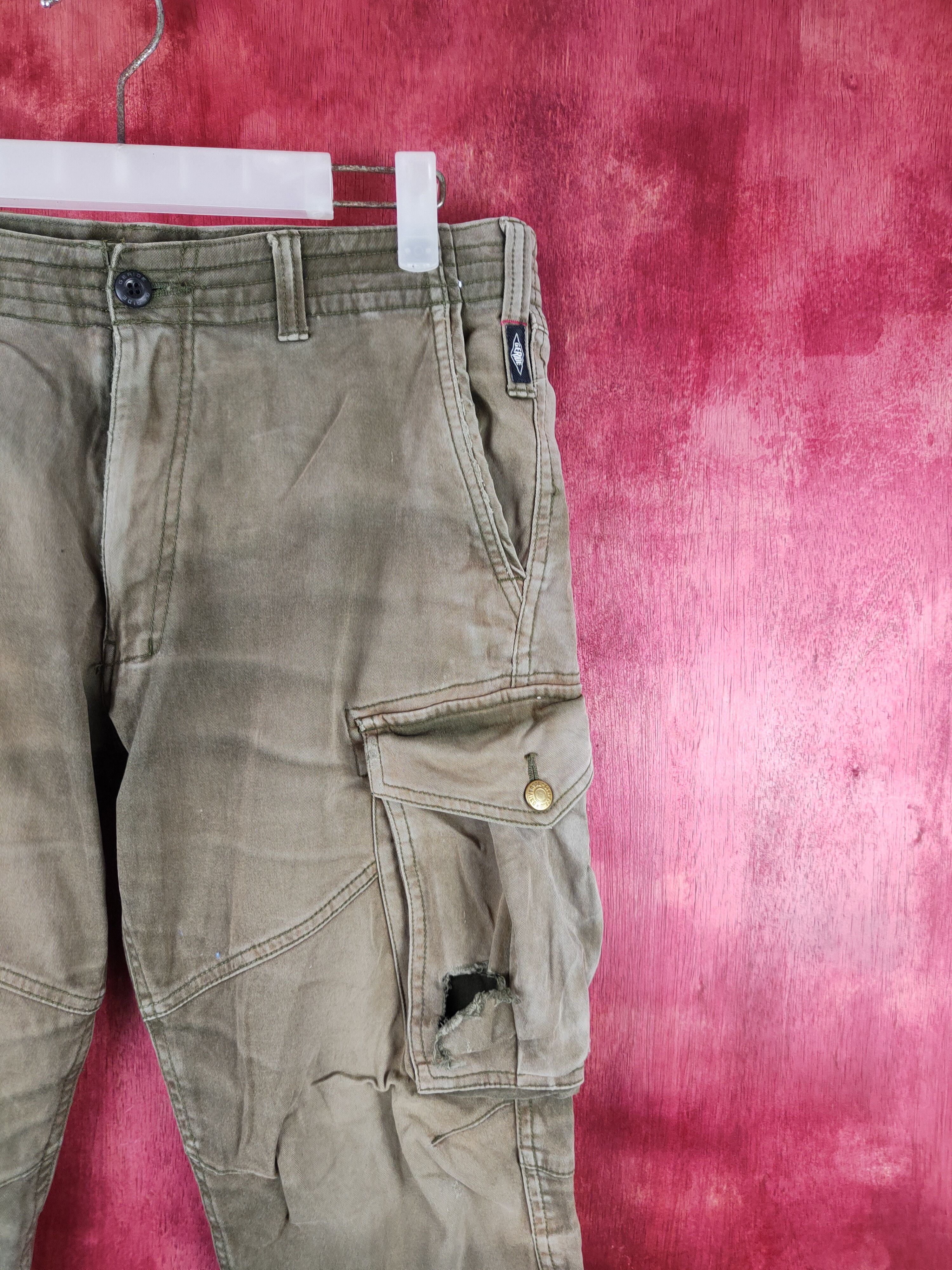 Japanese Brand Geride Brown Faded Multipocket Tactical Cargo Pants #S1502 Size US 32 / EU 48 - 7 Thumbnail