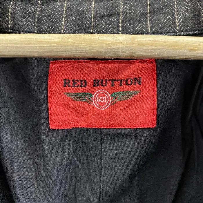 Vintage Vtg RED BUTTON 601 PARIS Designer Cotton Blazer Sport Coat Size 42R - 4 Thumbnail
