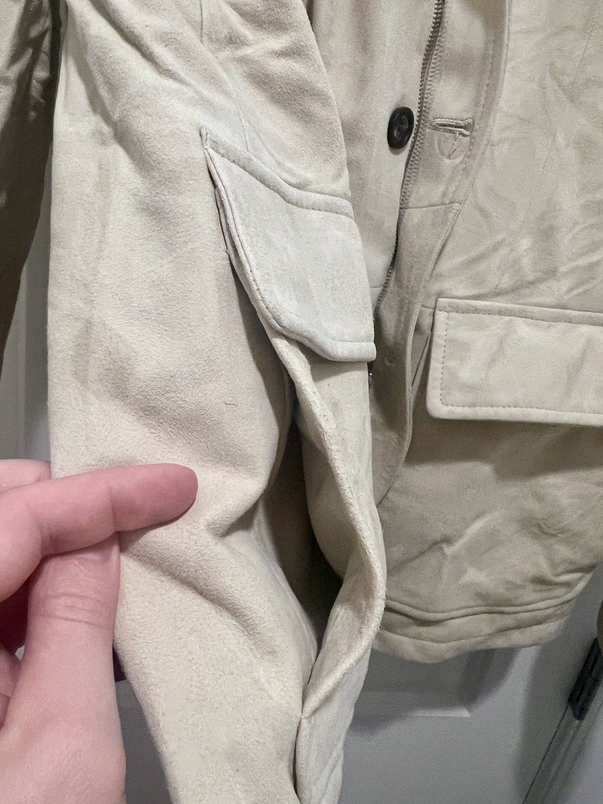 Eleventy Unreal Eleventy Lambskin Suede & White Goose Down Jacket Size US L / EU 52-54 / 3 - 13 Thumbnail