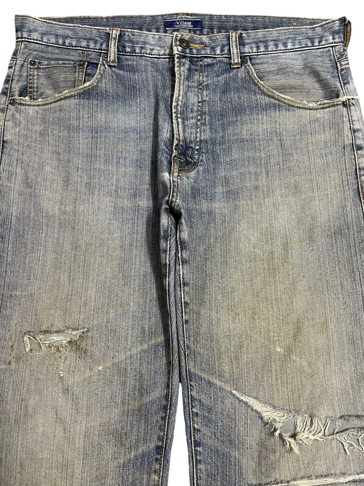 Jun Takahashi Vintage Japanese Brand Blue Wash Distress Loose Jeans Size US 36 / EU 52 - 3 Thumbnail