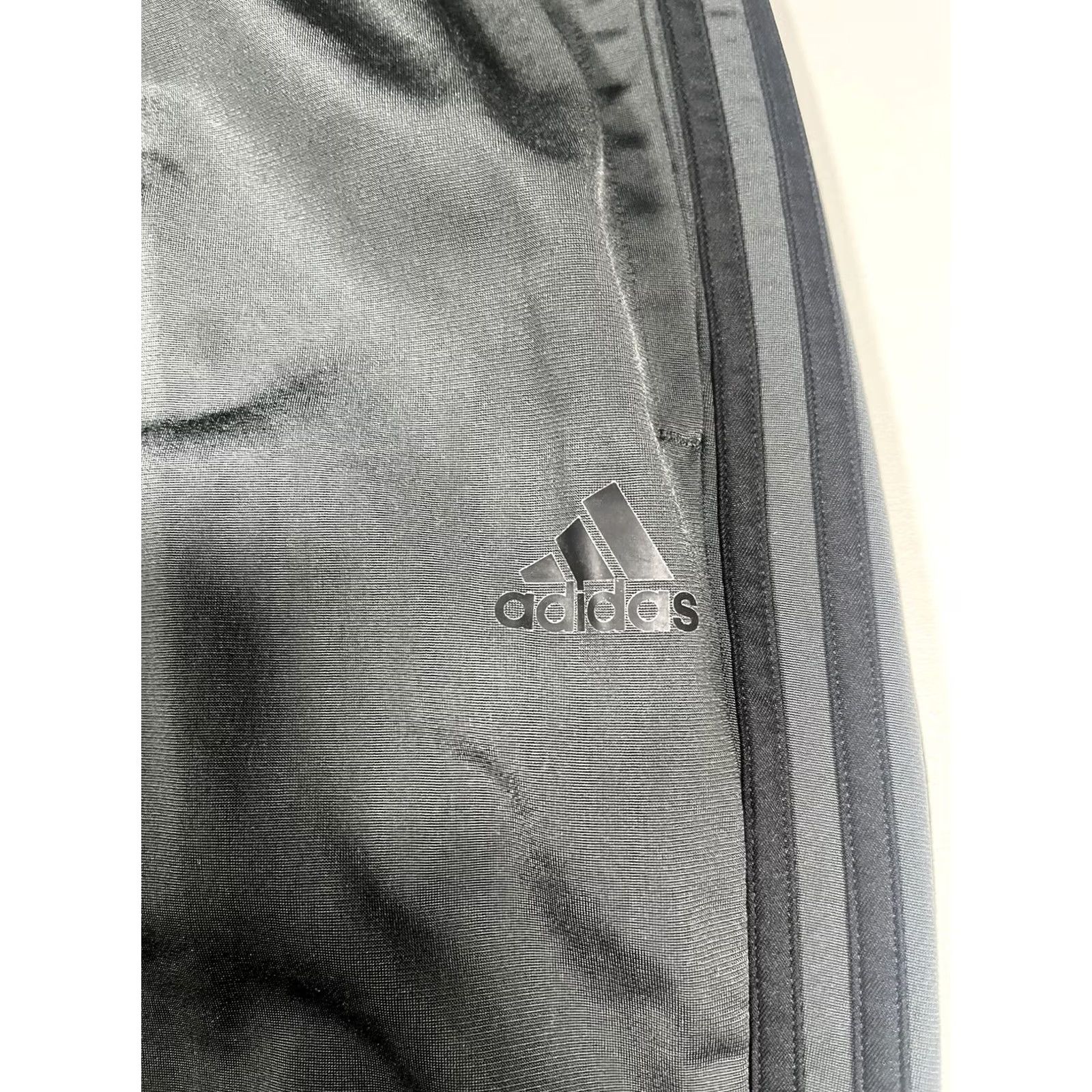 Adidas Adidas Pants Mens 2XL Gray 3-Stripes Track Joggers Elastic Waist Athletic Sport Size US 39 - 4 Thumbnail