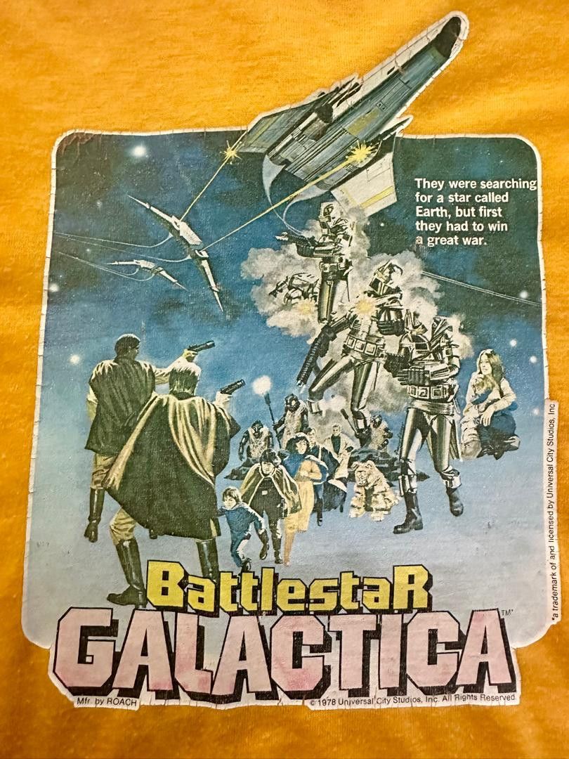 Vintage Vintage 1978 Battlestar Galactica Sci-Fi Film Size US XL / EU 56 / 4 - 2 Thumbnail