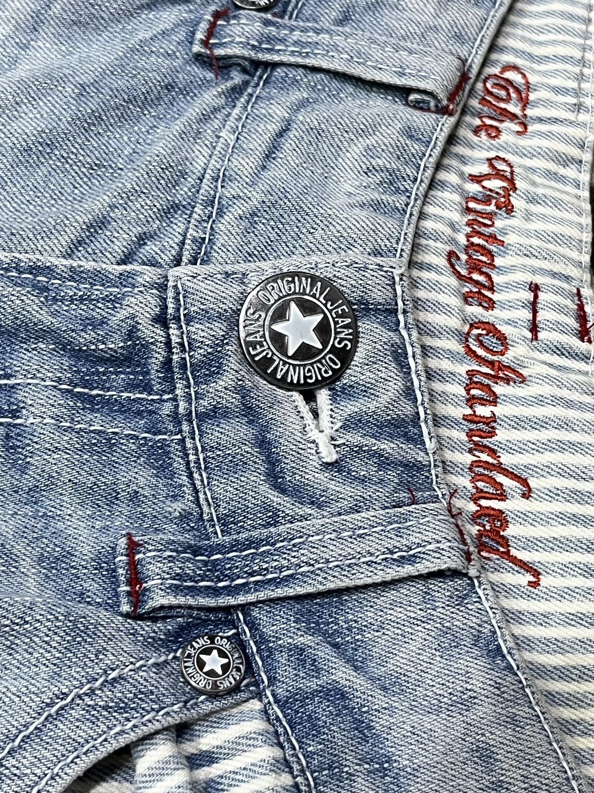 Vintage CALIFORNIA❤️Bold Spellout Laced Pockets Light Wash Shorts ❤️ Size 27" / US 4 / IT 40 - 10 Thumbnail