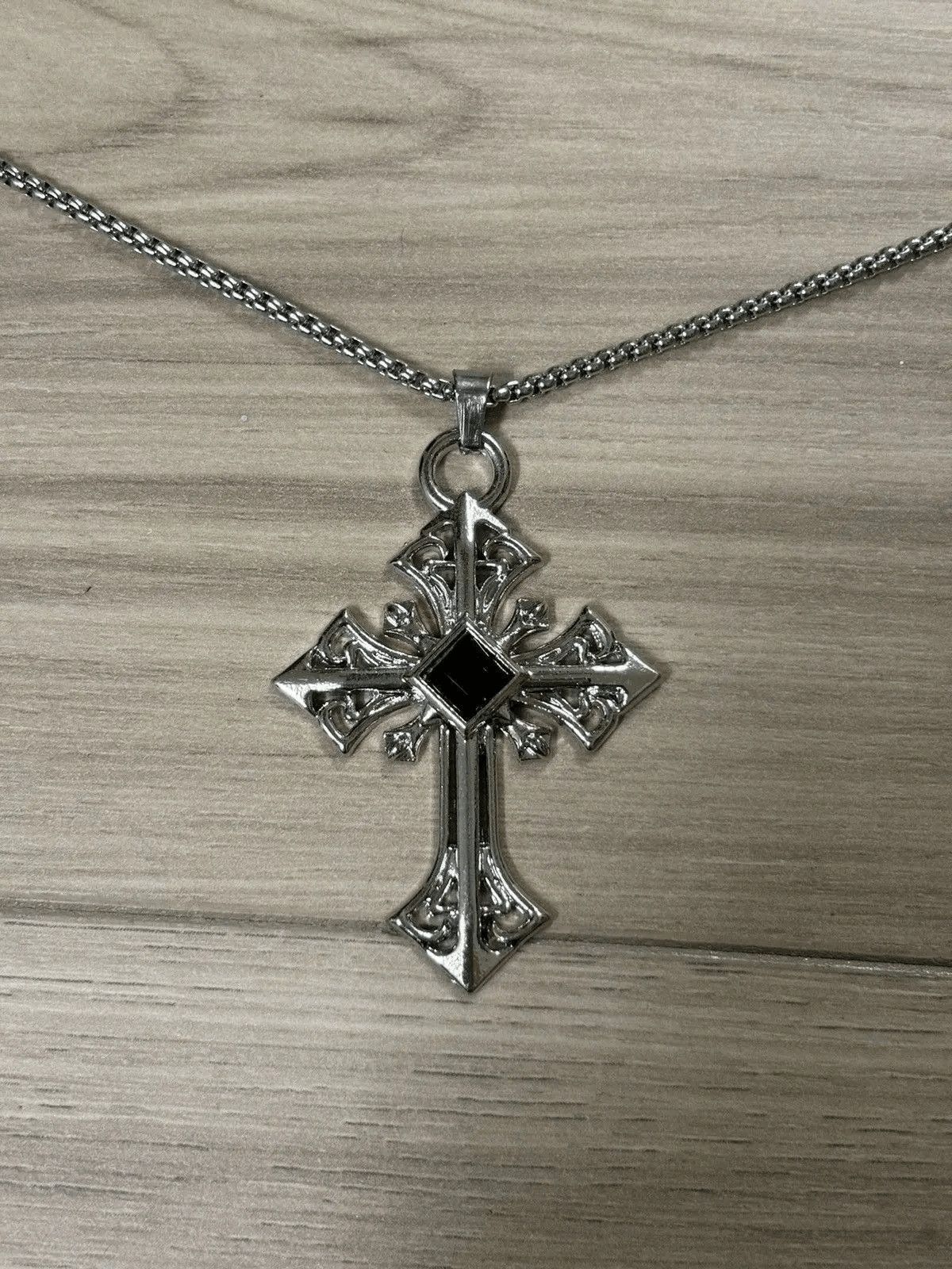 Japanese Brand GA2b - Black Ore Cross Necklace Size ONE SIZE - 4 Thumbnail