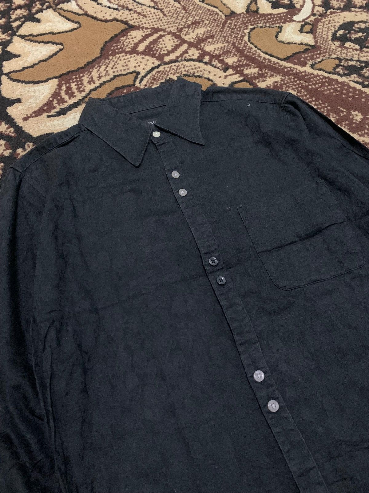 Japanese Brand Vintage 90s Omkoe All Over Print Skull Gothic Size US M / EU 48-50 / 2 - 2 Thumbnail