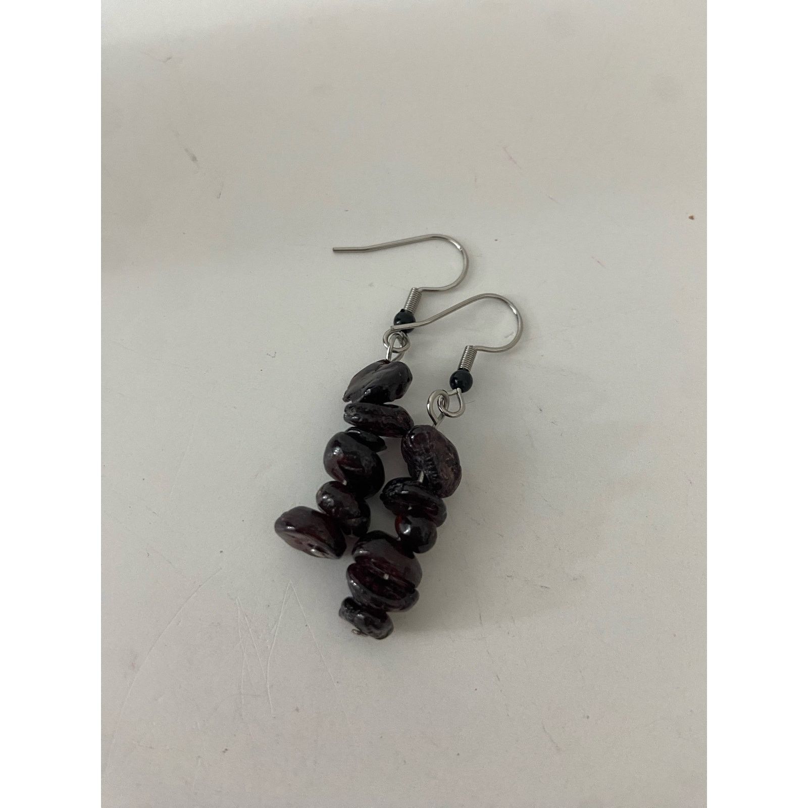 Handmade Handmade garnet chip bead earrings Size ONE SIZE - 4 Thumbnail