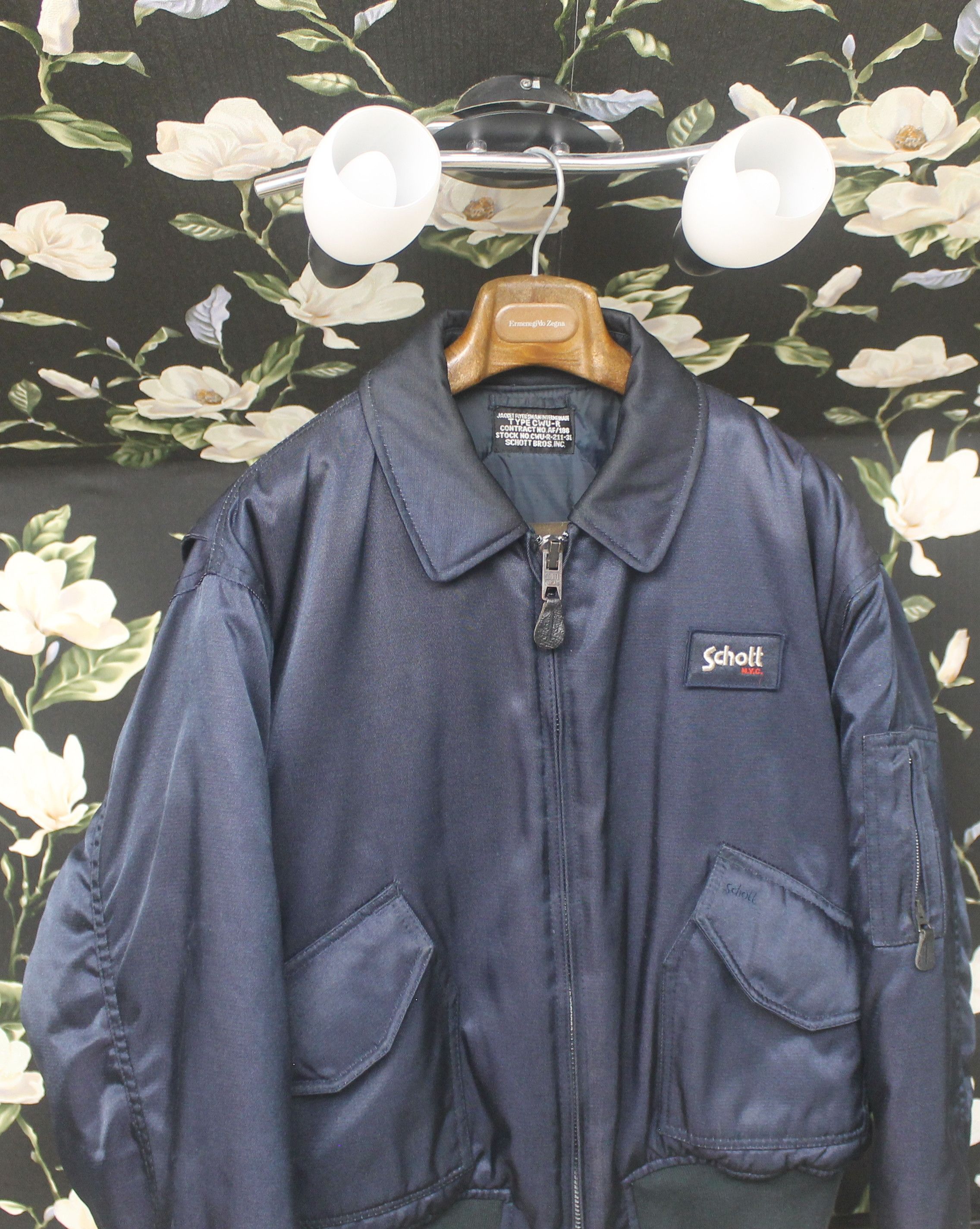 Vintage Schott CWU-R Flight Aviator Bomber Jacket Military